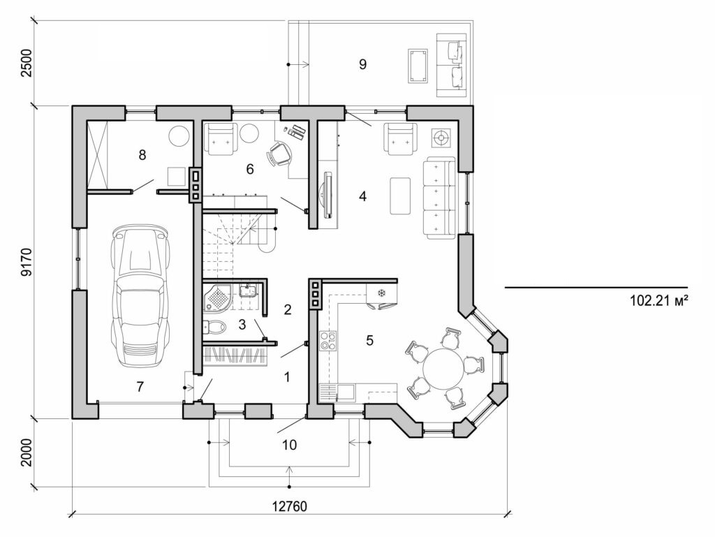 Visualization gallery - A house with attic