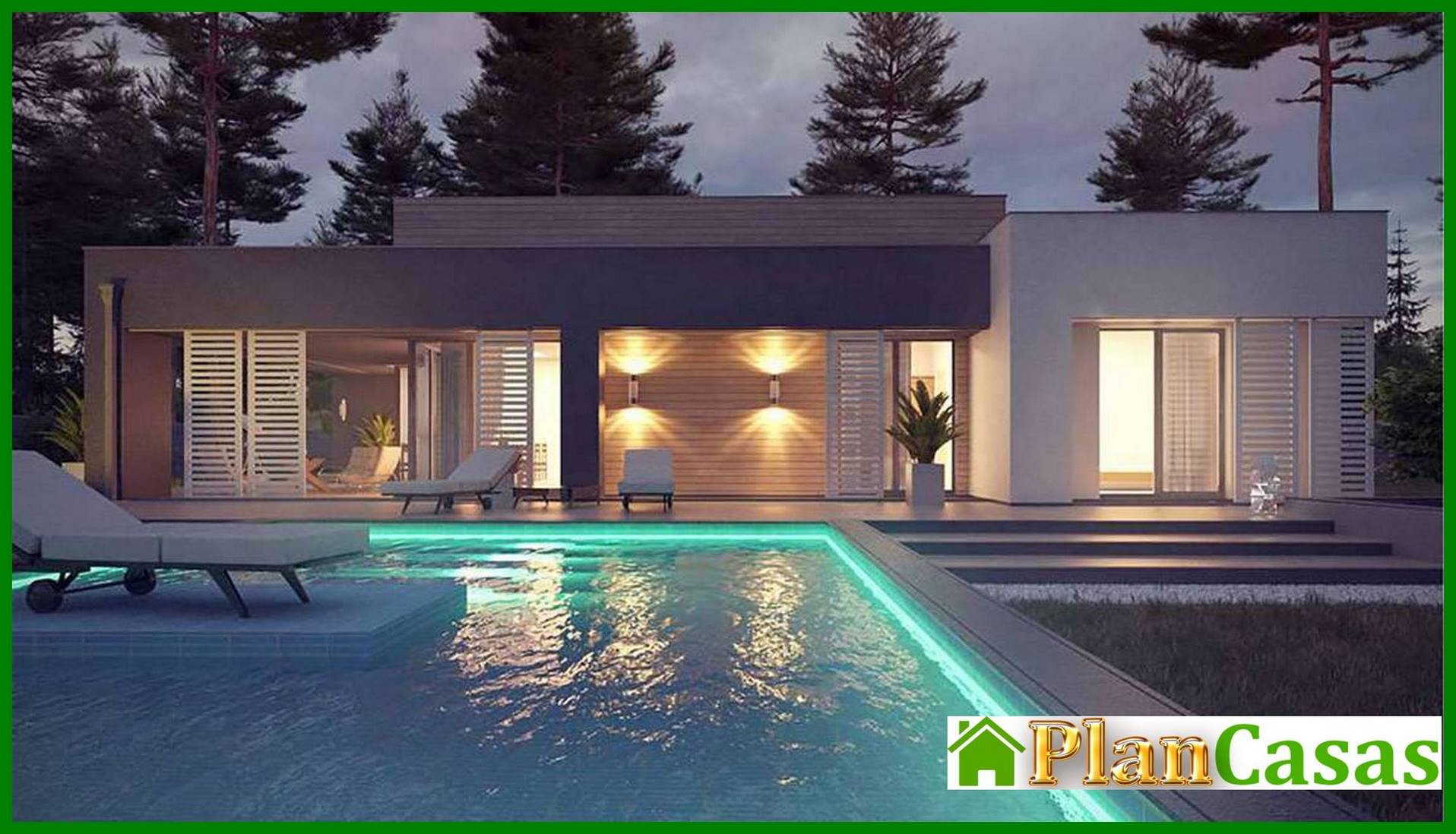 Visualization gallery - The project of a modern comfortable one-story house