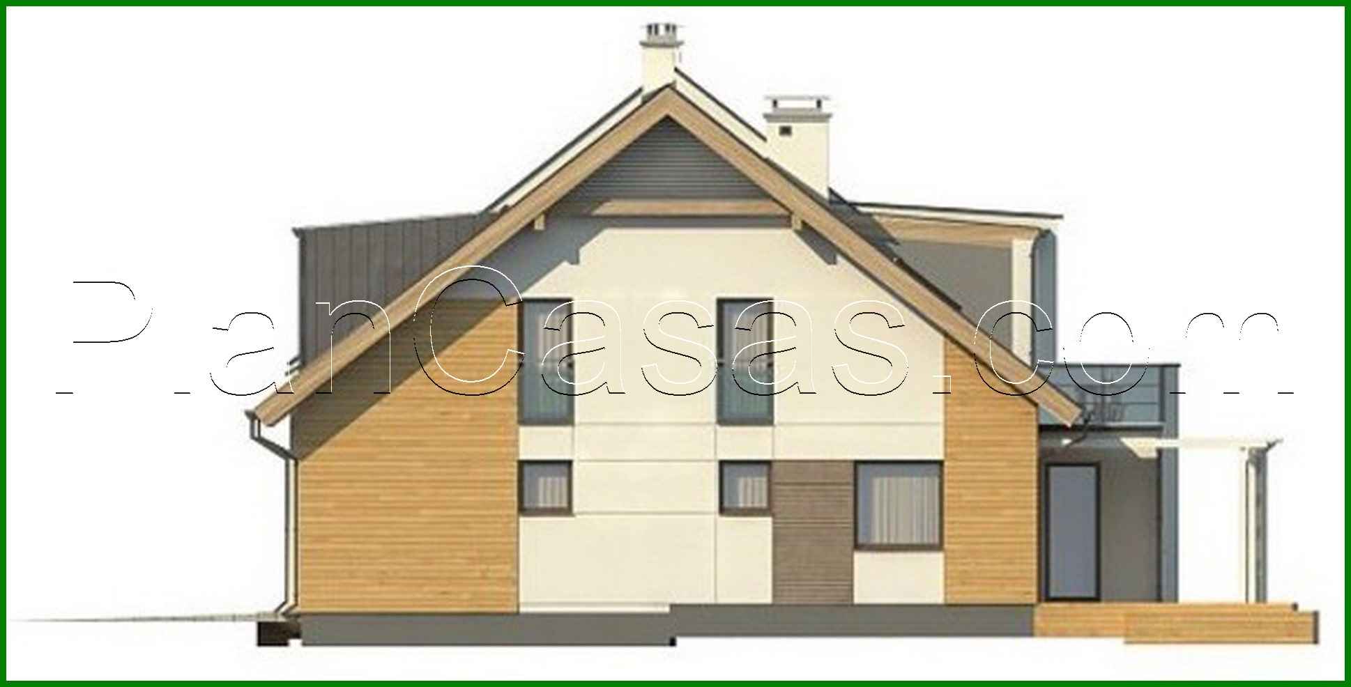 Visualization gallery - Two-family house project with separate garages and entrances