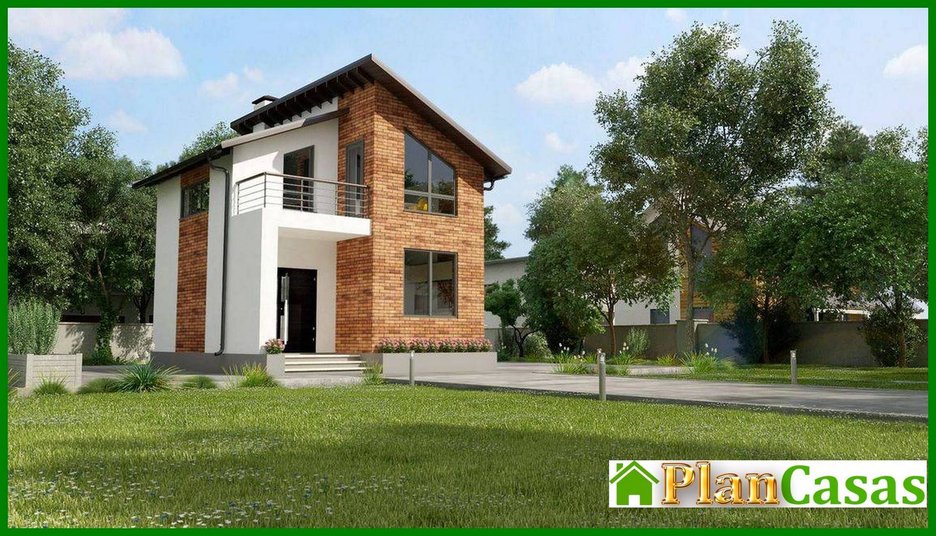 Plan of a small country house of 60m2 house plan