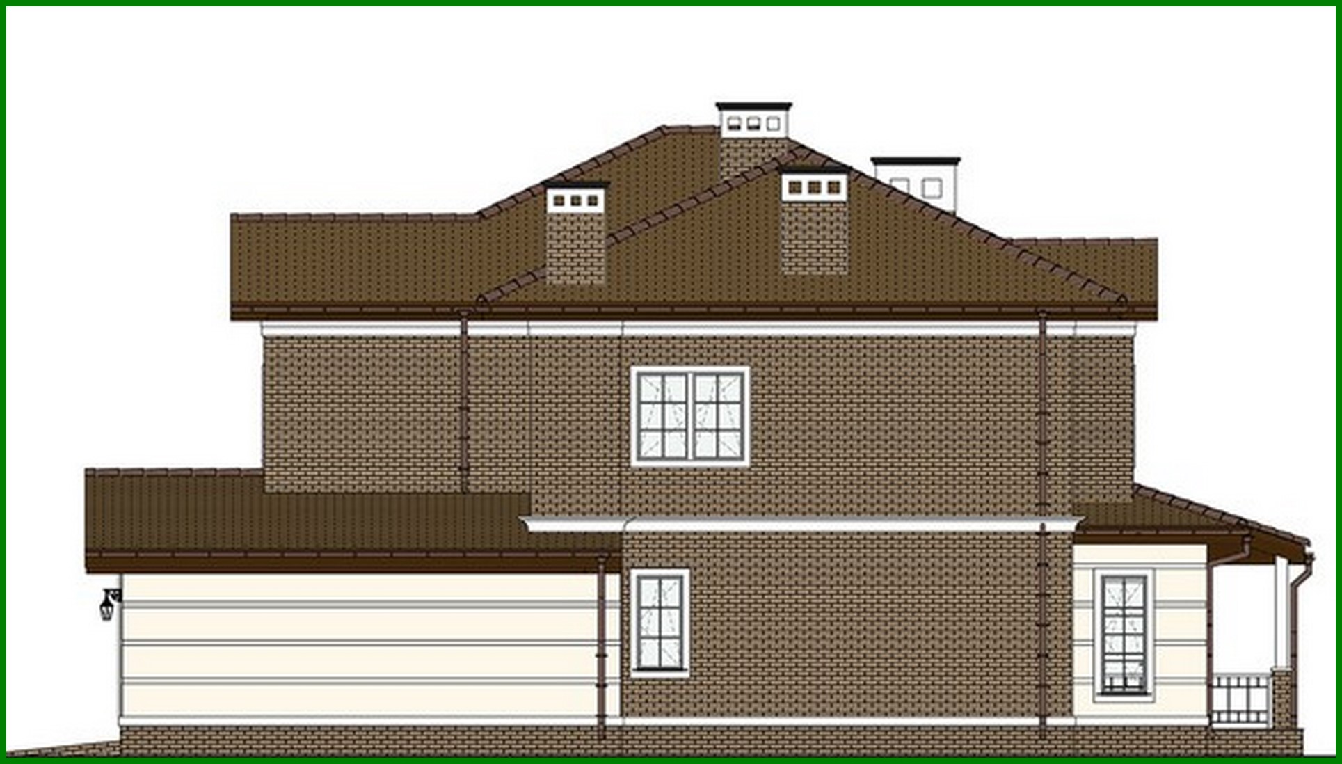 Visualization gallery - Beautiful Project of a two-storey house with luxury apartments for the owner