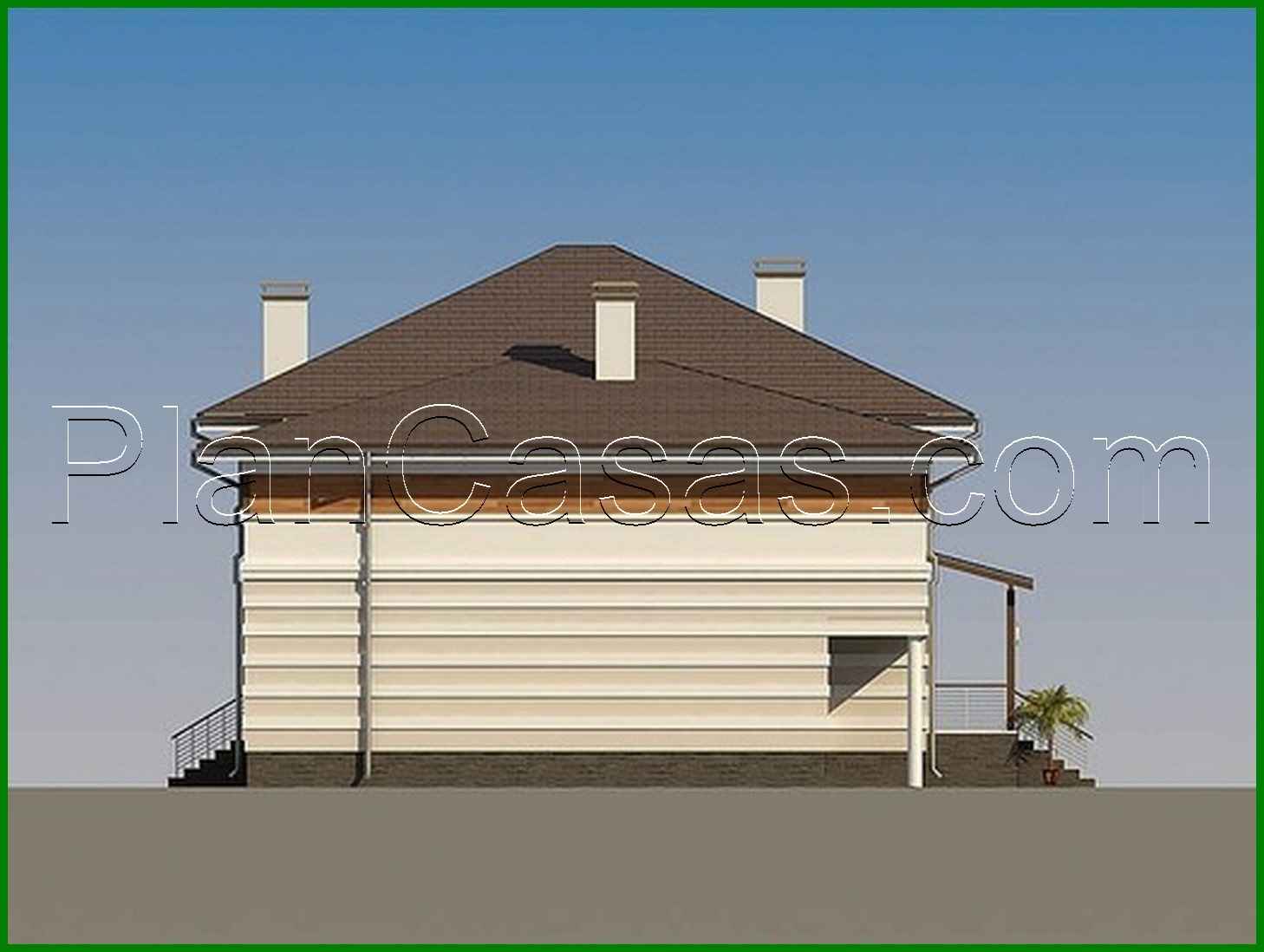 Visualization gallery - Architectural project of a country mansion with a terrace