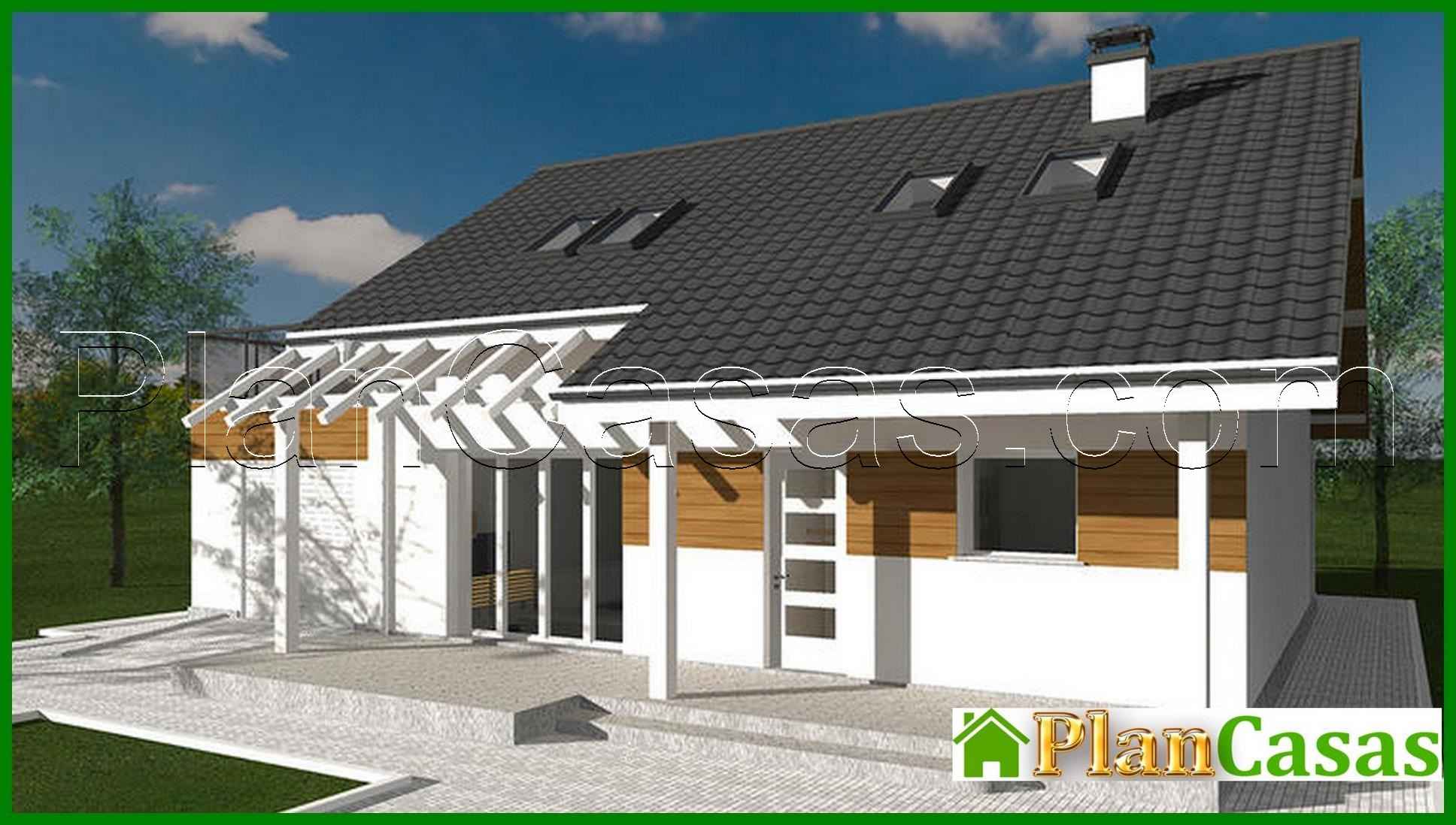 Two-storey beautiful cottage with a unique layout house plan