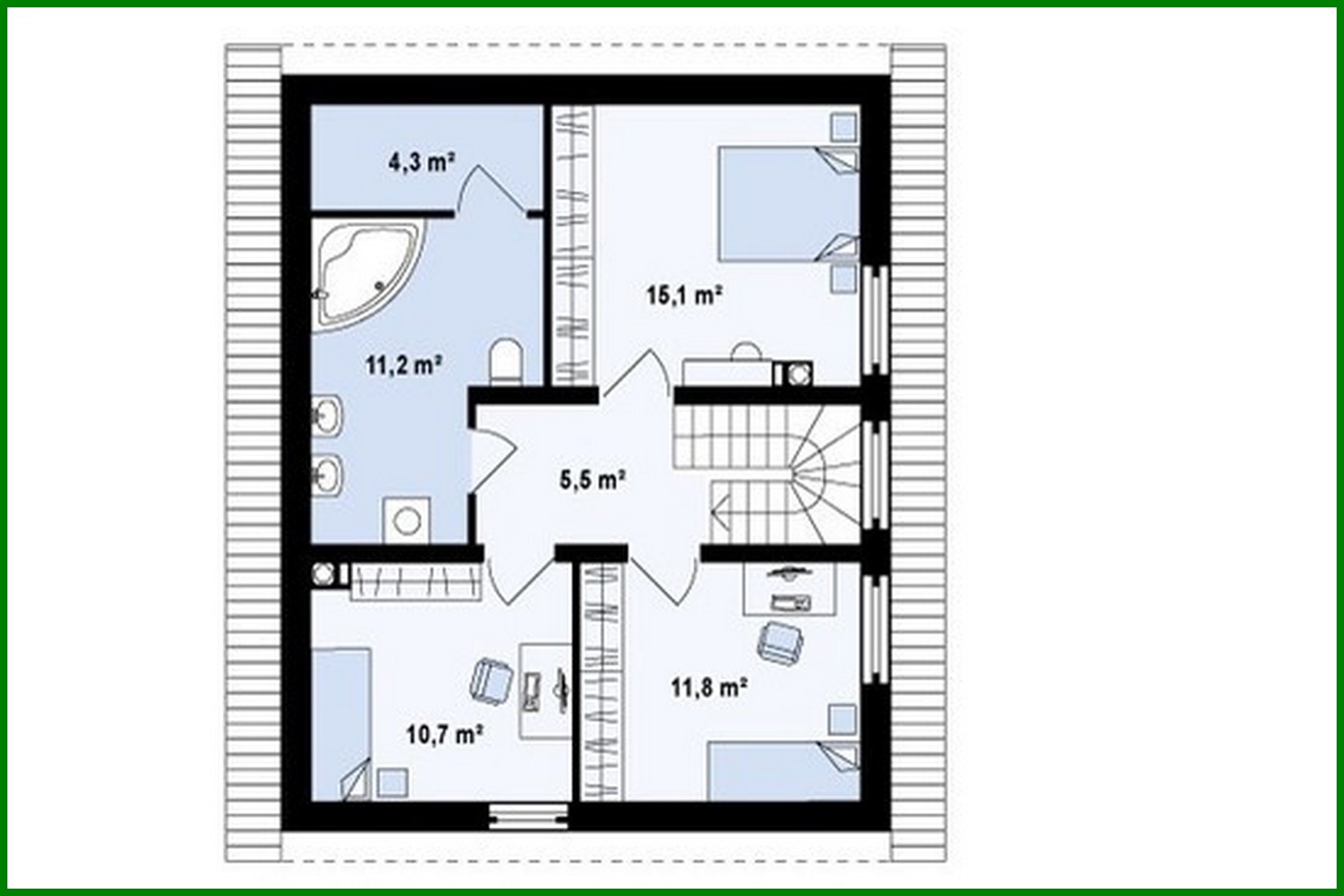 Visualization gallery - The project of a two-story economical house