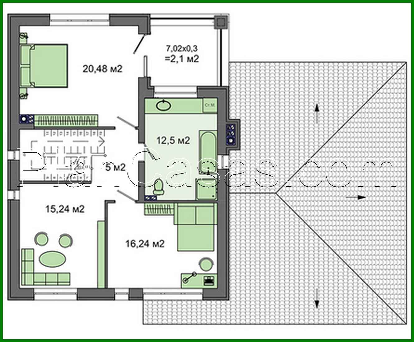 Visualization gallery - The project of a two-story house with a luxury garage