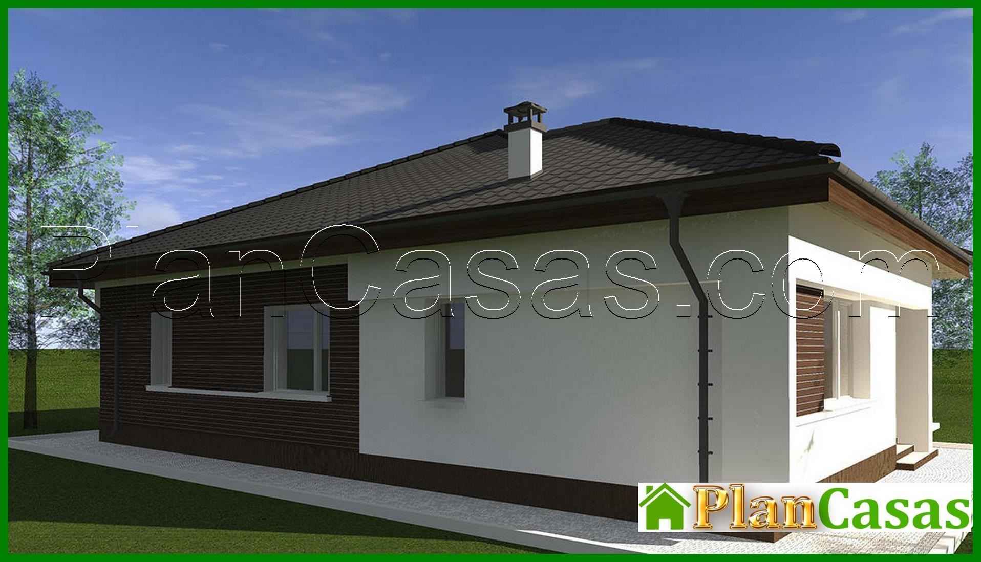 Visualization gallery - Project of compact one-story housing for 4 bedrooms