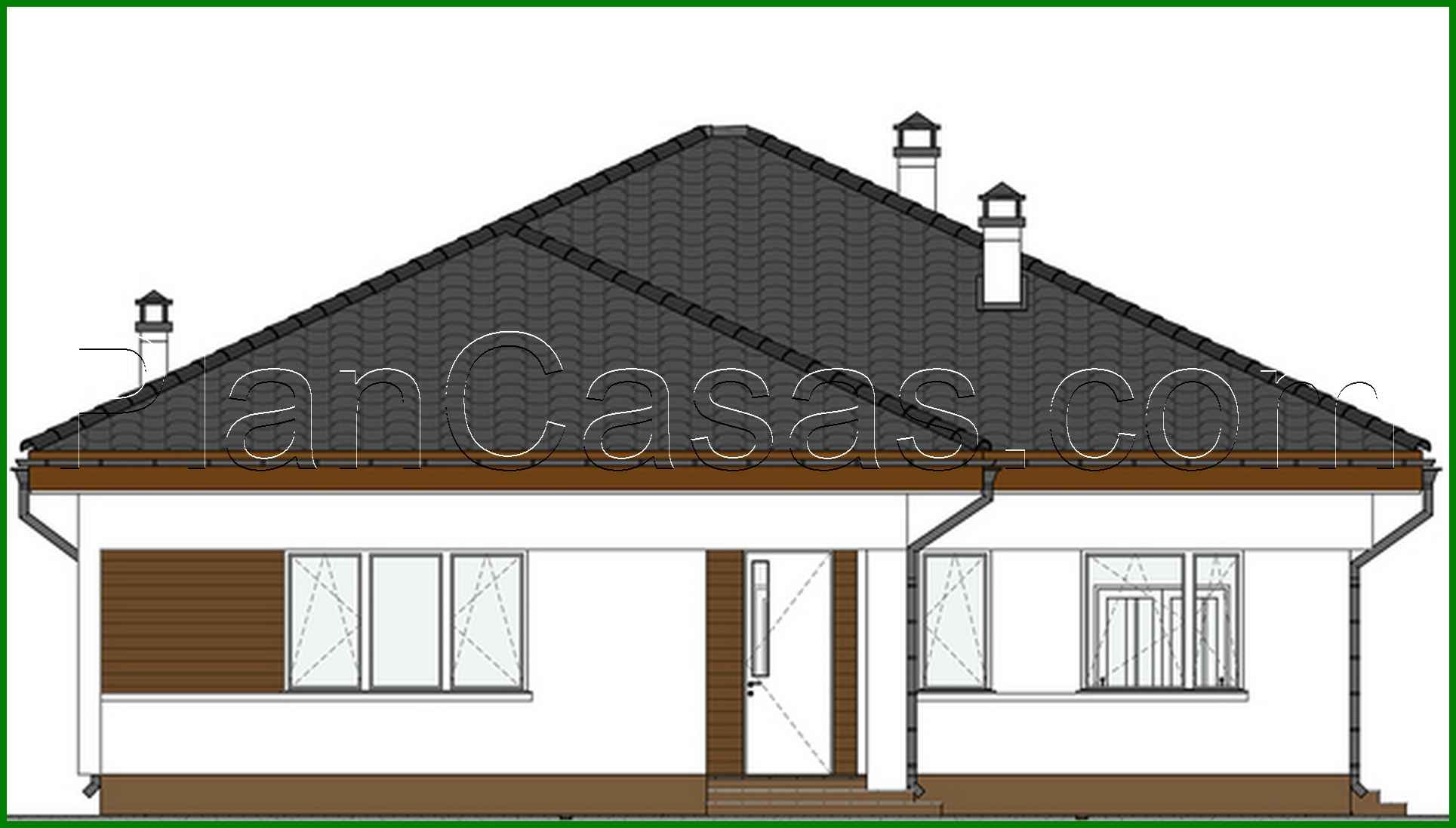 Visualization gallery - Project of compact one-story housing for 4 bedrooms