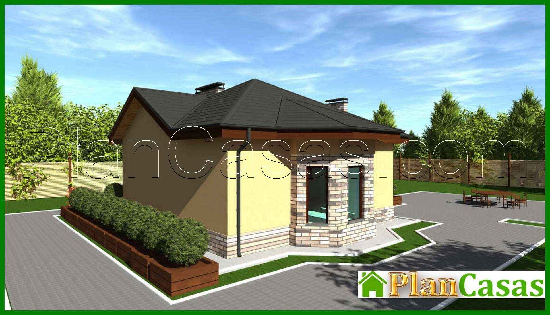 Visualization gallery - The project of a country house of 74 sq.m for a comfortable stay