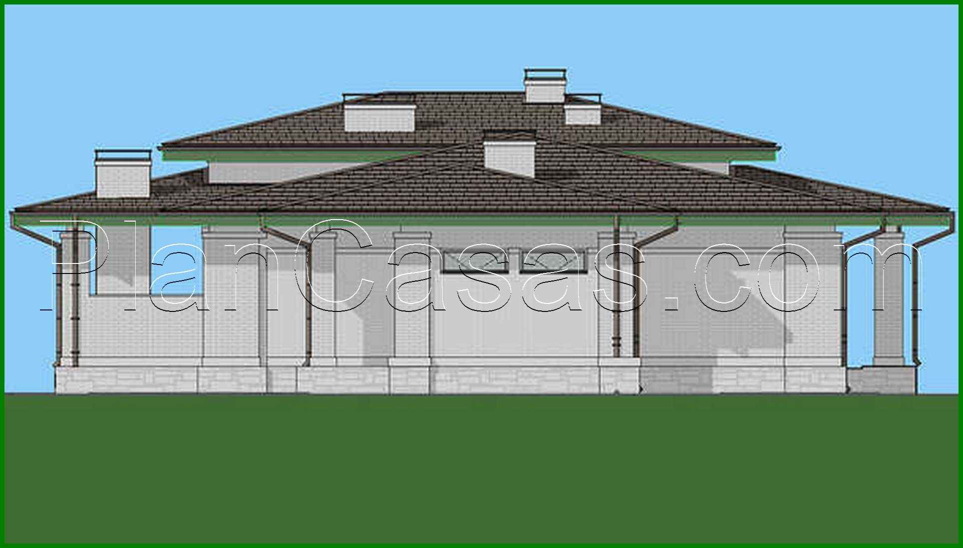 Visualization gallery - The project of a compact house with an area of 164 square meters. m with three private bedrooms