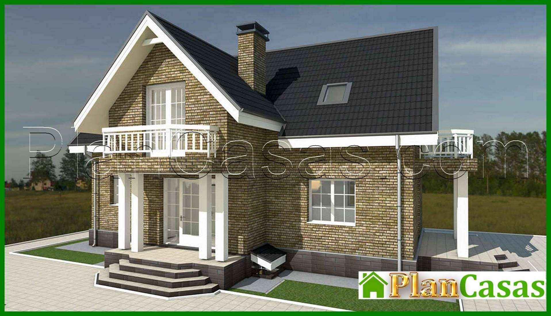 Visualization gallery - The project of a two-story house with an area of 167 square meters. m with bay window and second light