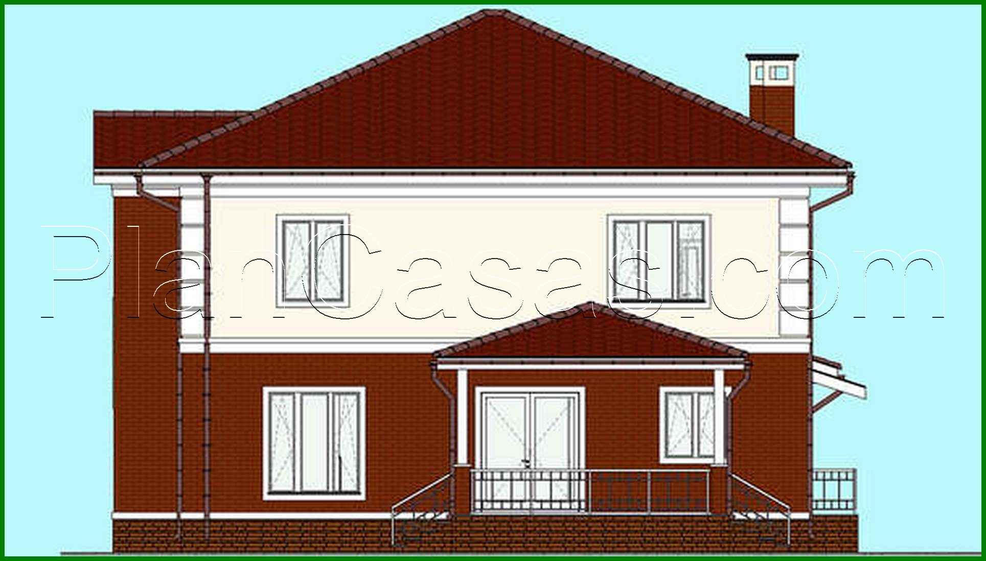Visualization gallery - Plan of a two-story mansion with an area of 262 sq.m with a garage for two vehicles