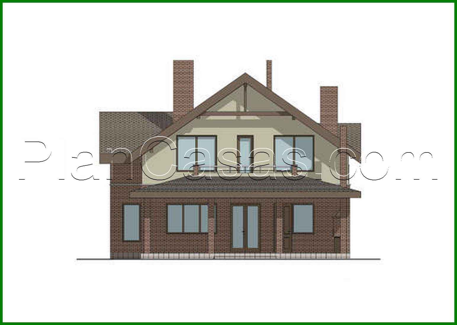 Visualization gallery - The project of a brick cottage with a cellar