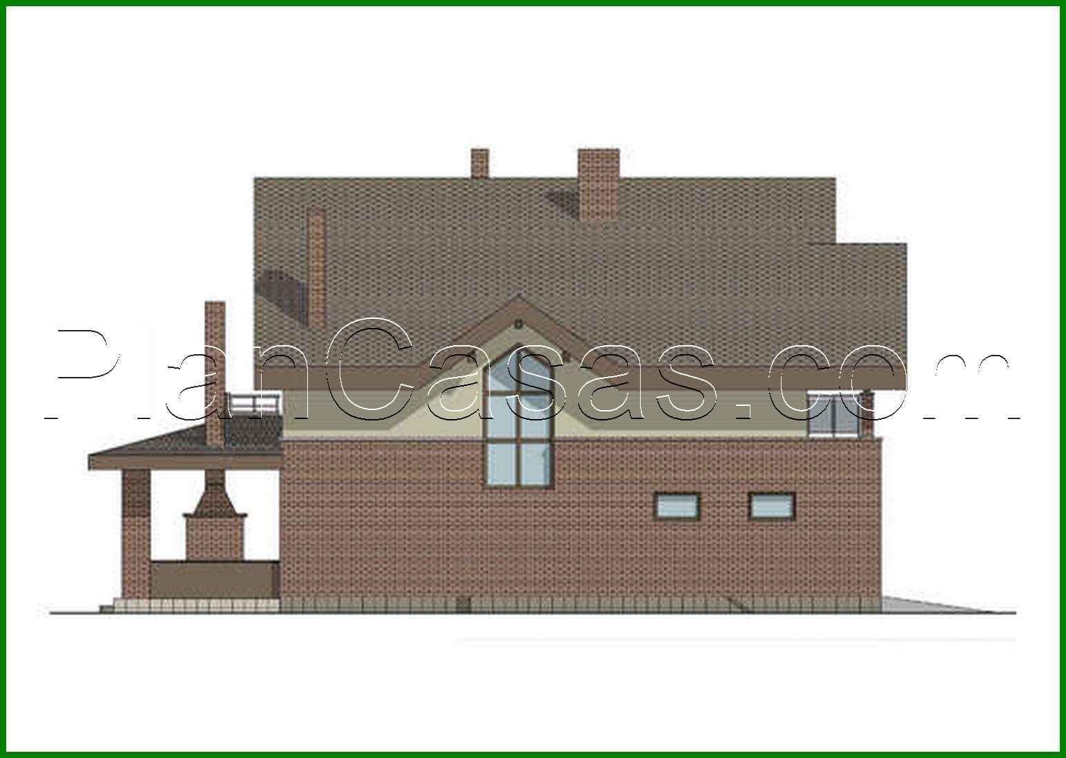 Visualization gallery - The project of a brick cottage with a cellar