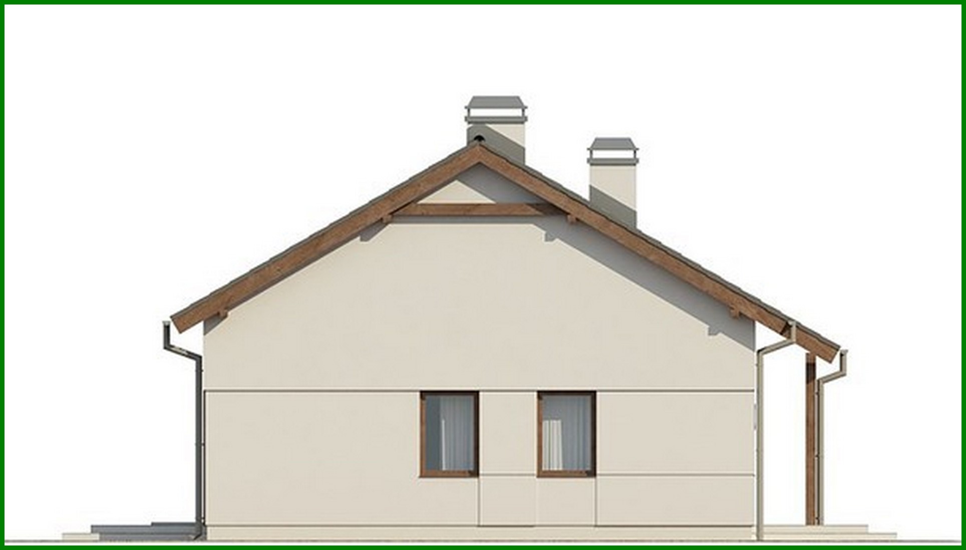 Visualization gallery - The project of a simple one-story cottage with an attic