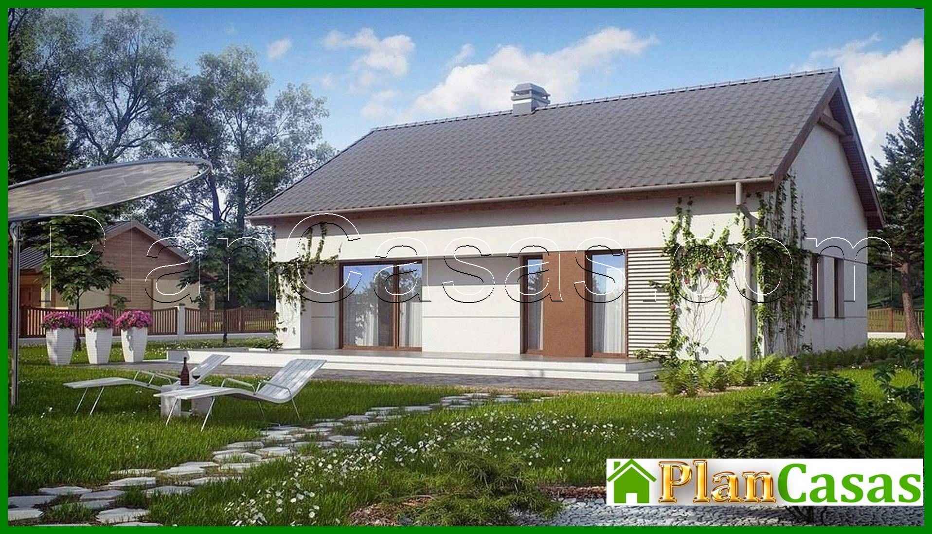 Visualization gallery - The project of a simple one-story cottage with an attic