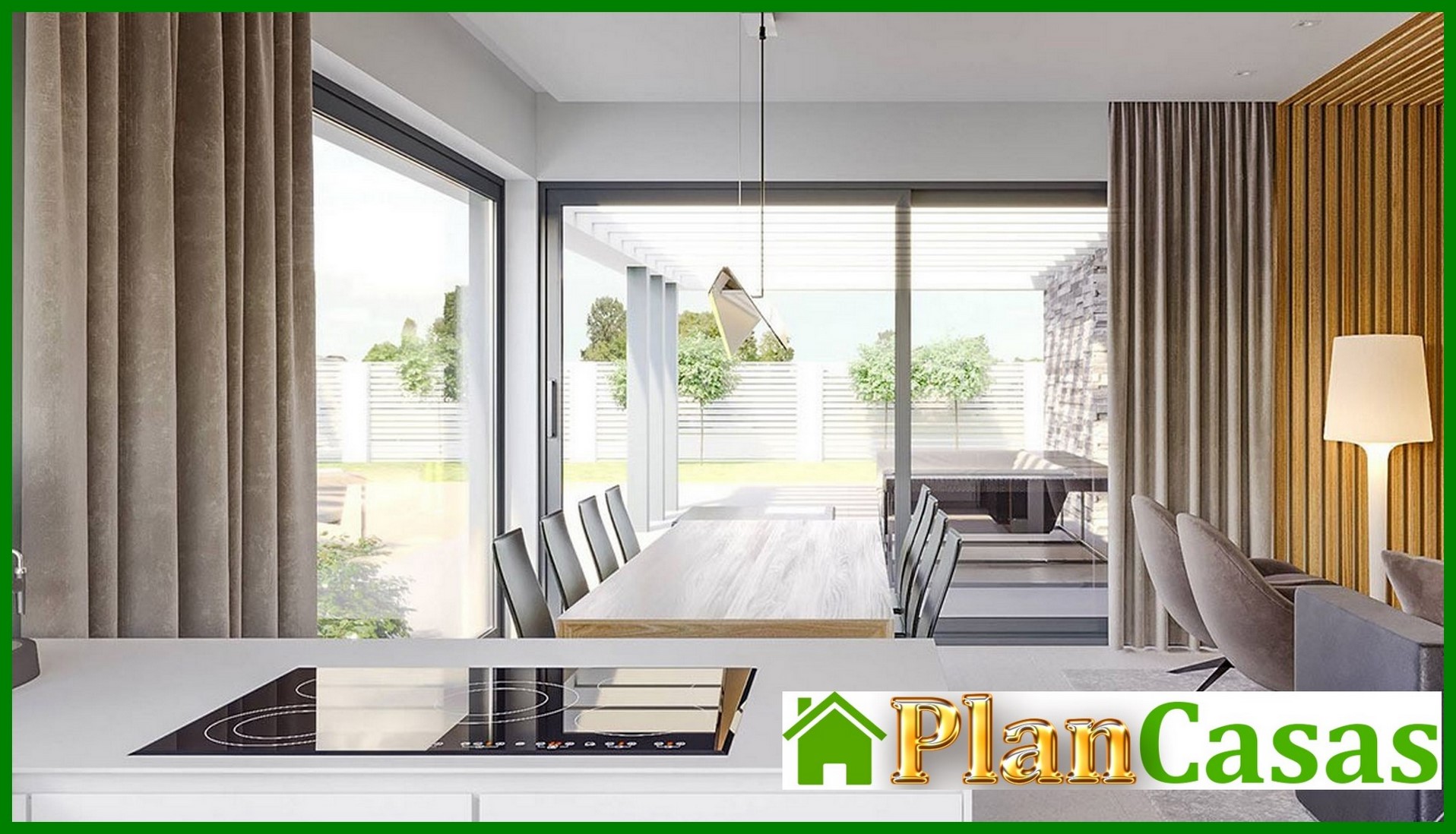 Visualization gallery - One-story stylish cottage with a spacious living room