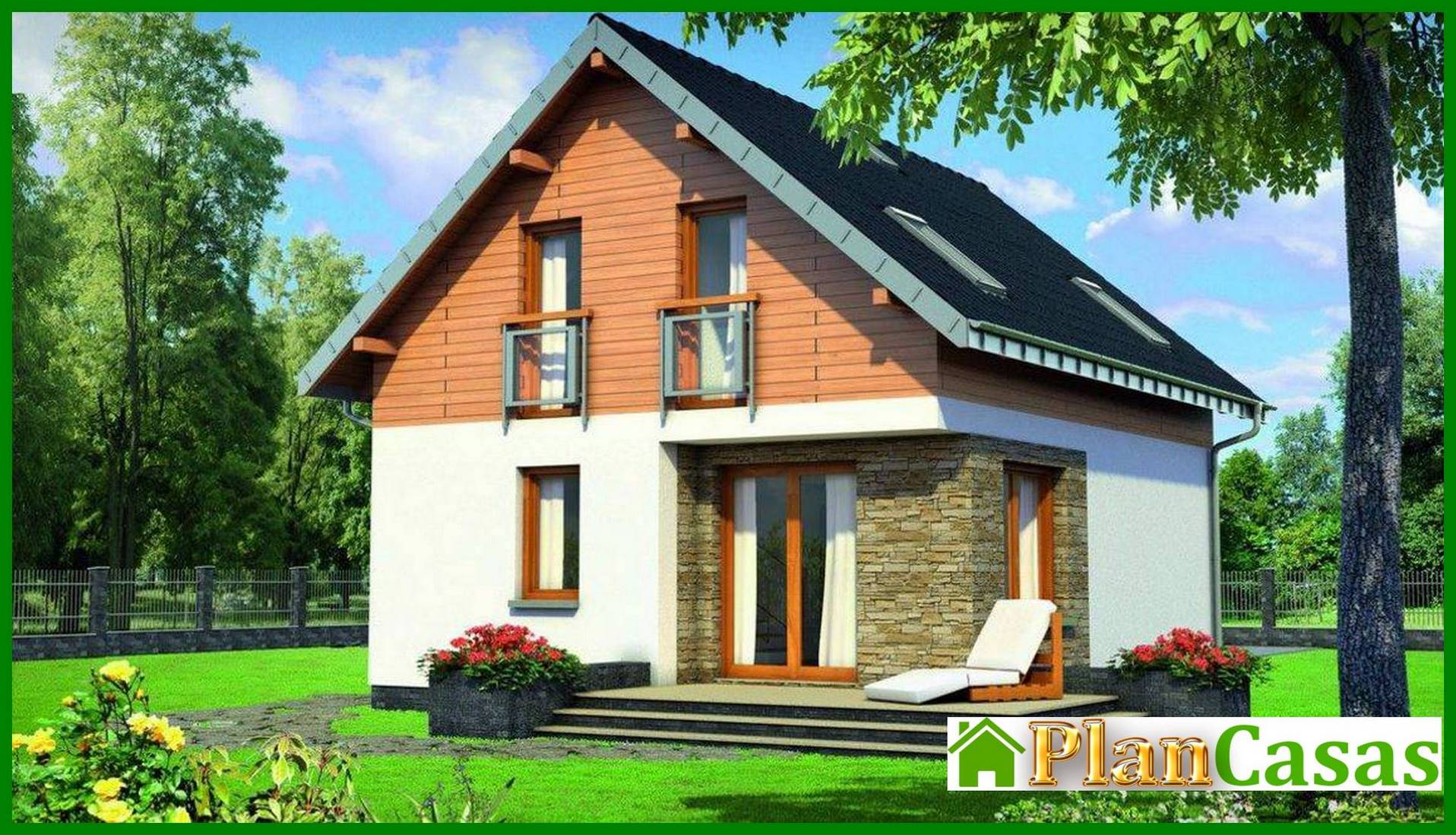 Attic cottage with dimensions 8 to 8 house plan