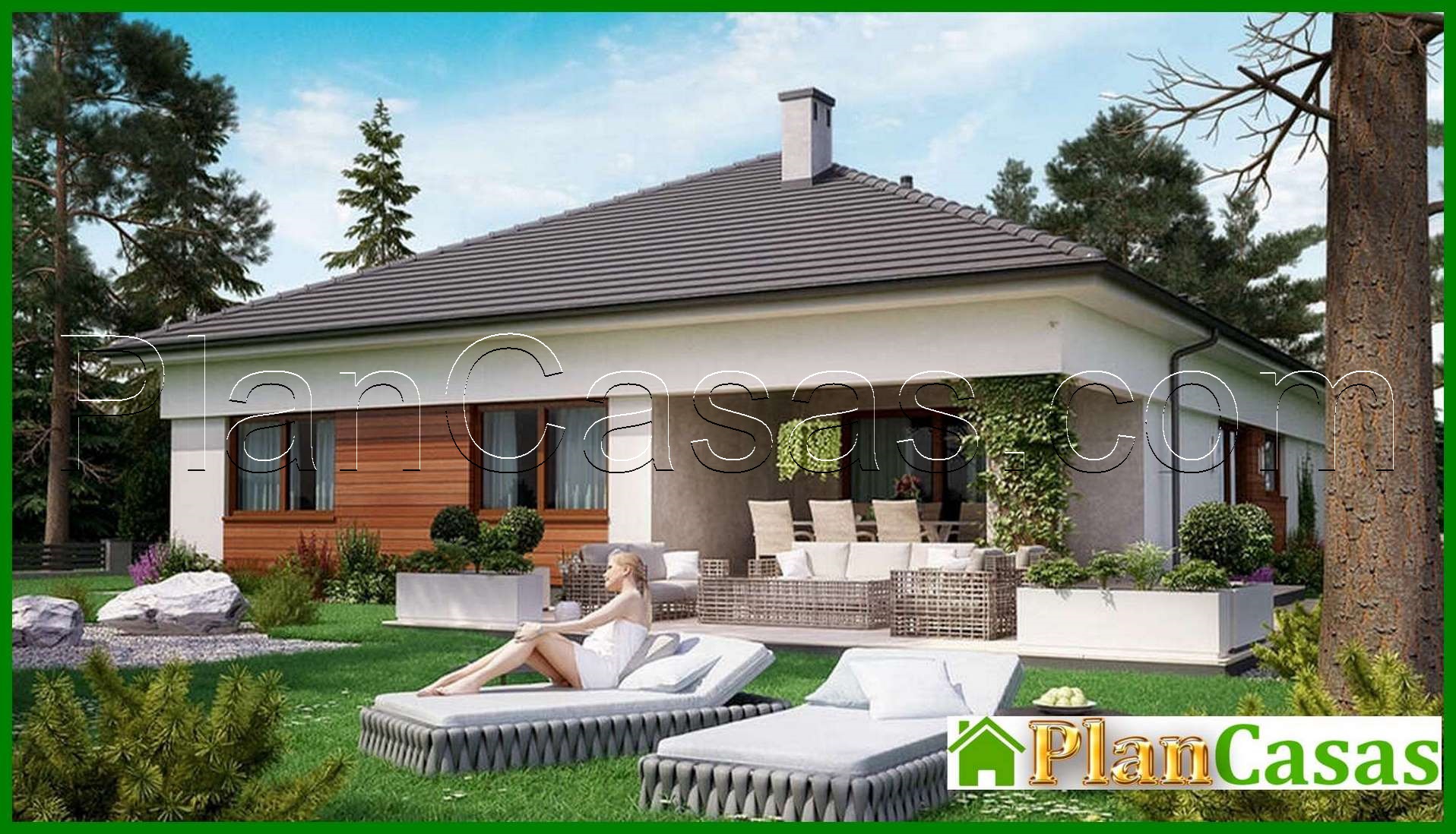 Project of a one-story modern residential building with a total area of ​​178 squares house plan