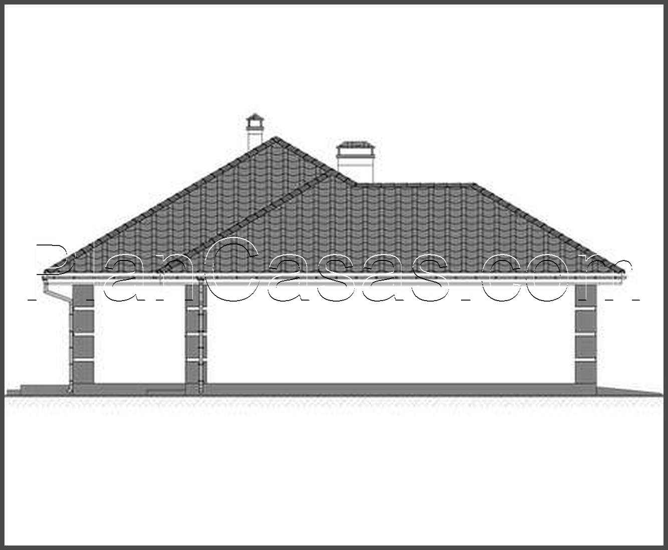 Visualization gallery - The project of a one-story cottage for 3 bedrooms with an area of 233 square meters. m