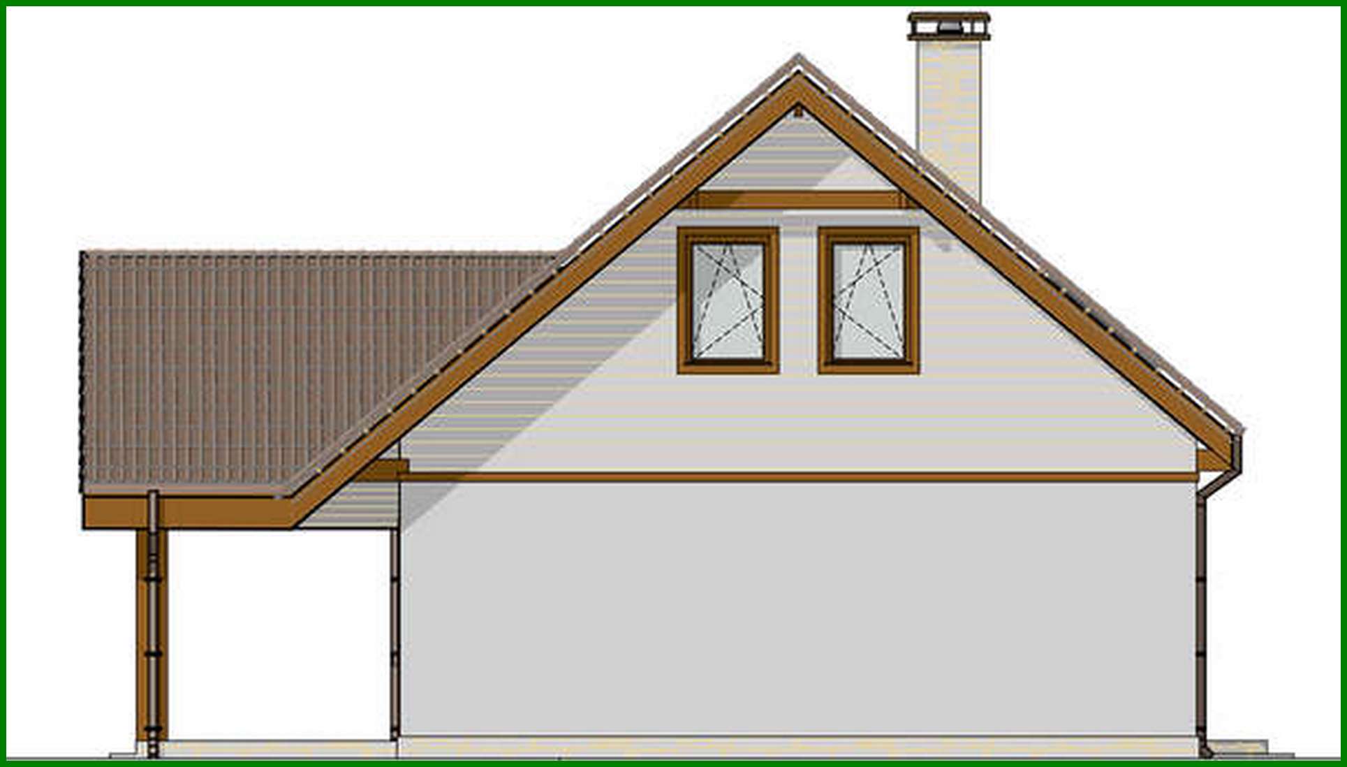 Visualization gallery - Plan of a compact European-style house with an area of 147 square meters. m, decorated with natural stone
