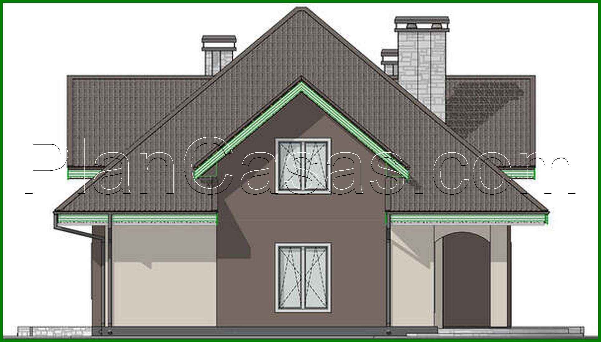 Visualization gallery - The project of a cottage with an attic and bay window with an area of 289 sq.m