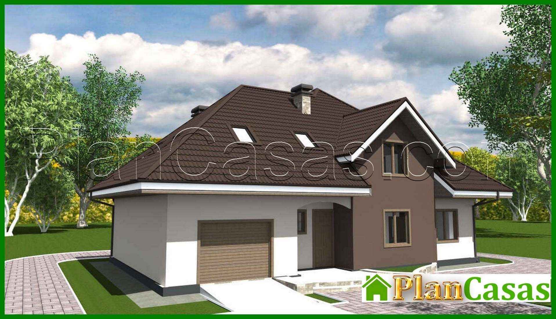 Visualization gallery - The project of a cottage with an attic and bay window with an area of 289 sq.m