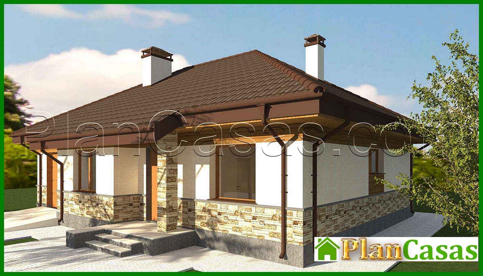 Visualization gallery - The project is an interesting house with an area of 130 square meters. m in chocolate shades