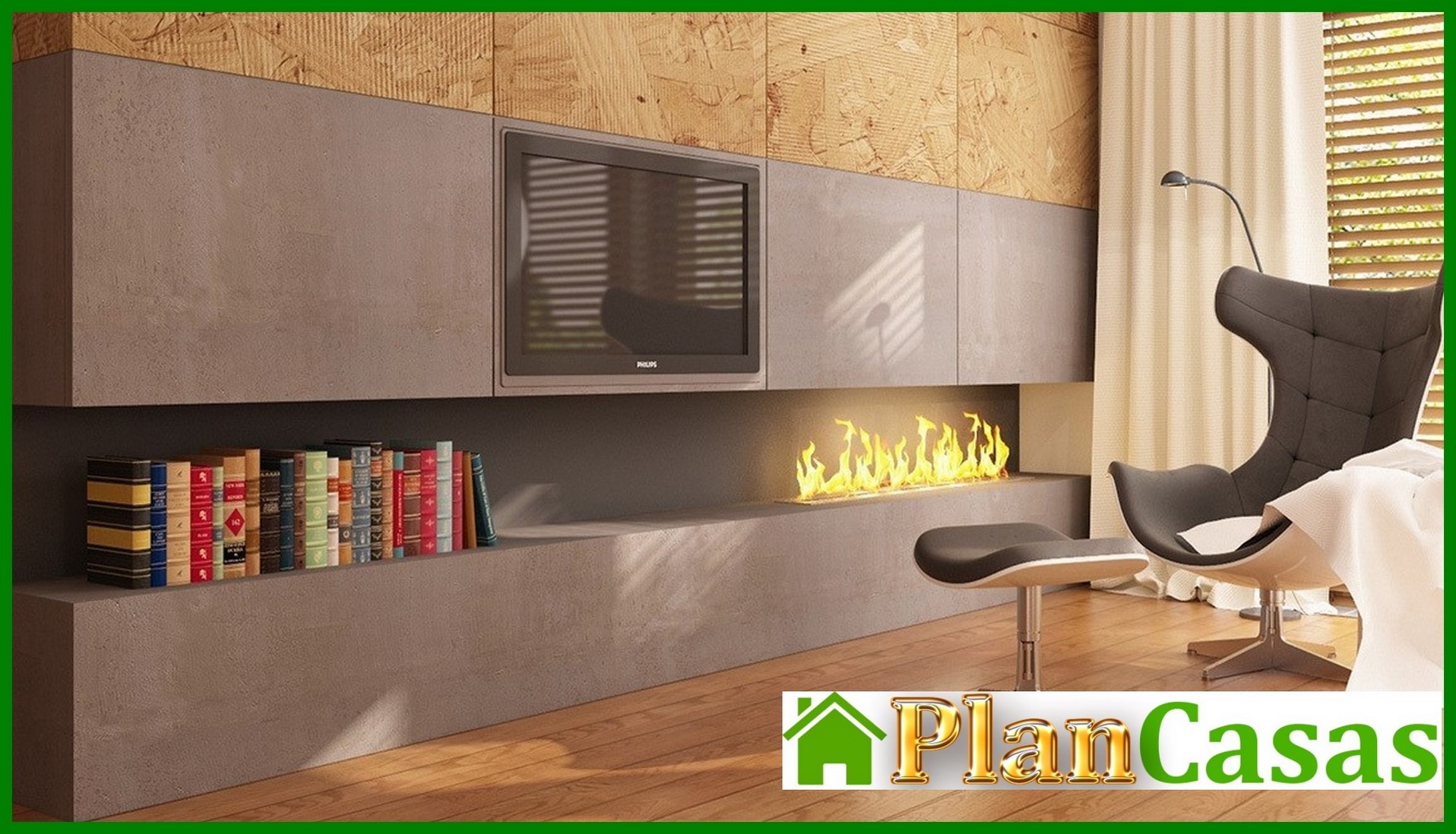 Visualization gallery - Project of a house with a multi-pitched roof, bay window and fireplace