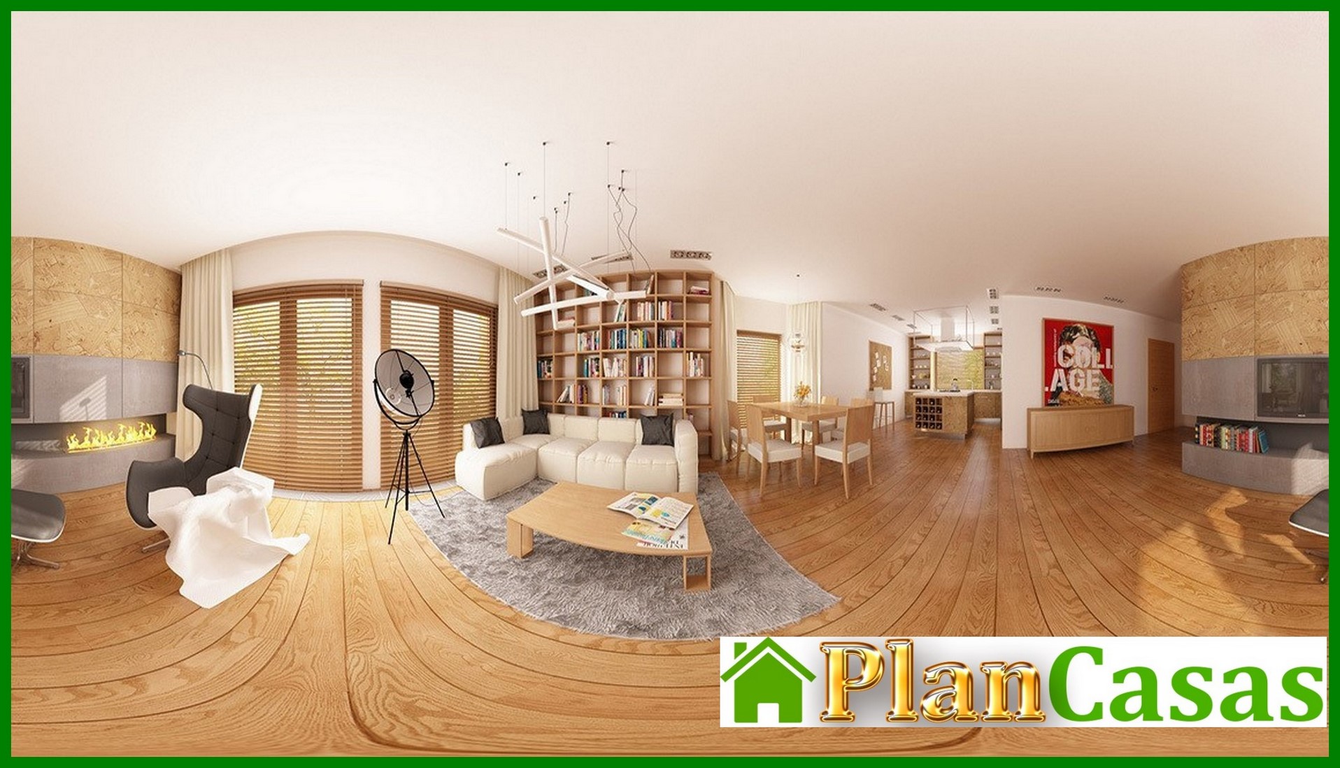 Visualization gallery - Project of a house with a multi-pitched roof, bay window and fireplace