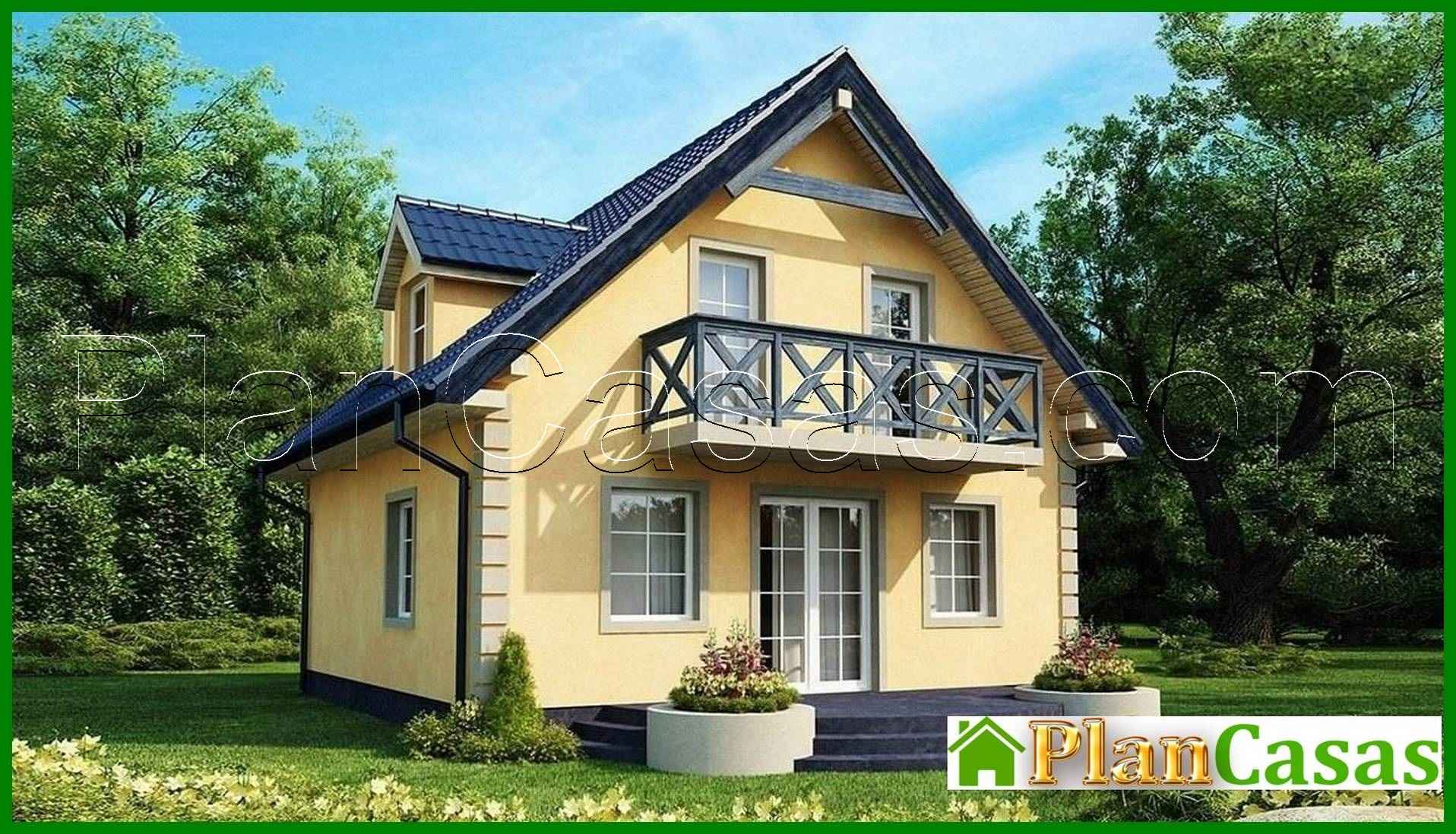 Project of a house with a loft in a traditional style house plan