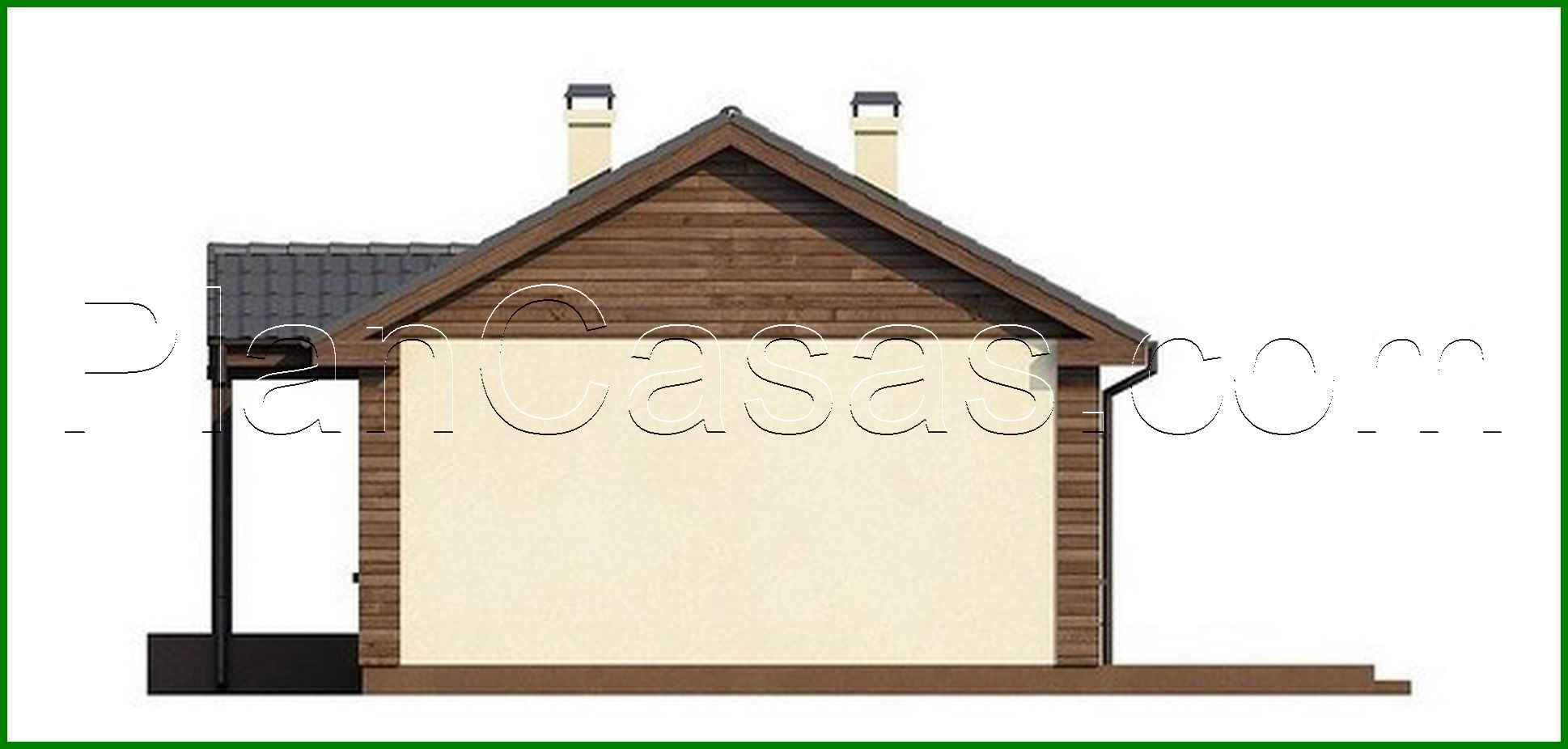 Visualization gallery - The project of a small one-story economical house with a gable roof