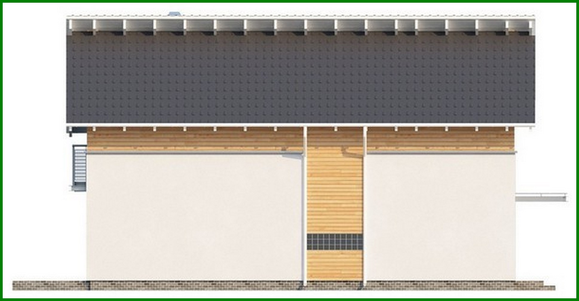 Visualization gallery - The project of a country energy-saving house for a narrow site