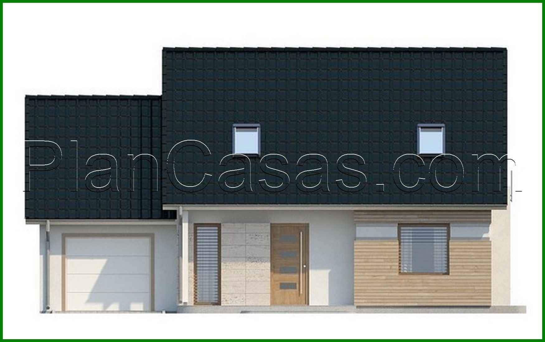 Visualization gallery - The project of a cottage with a garage for one car