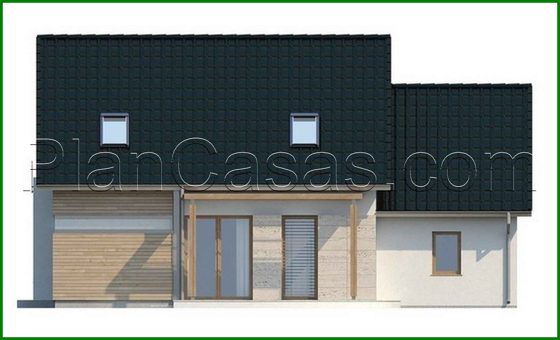 Visualization gallery - The project of a cottage with a garage for one car