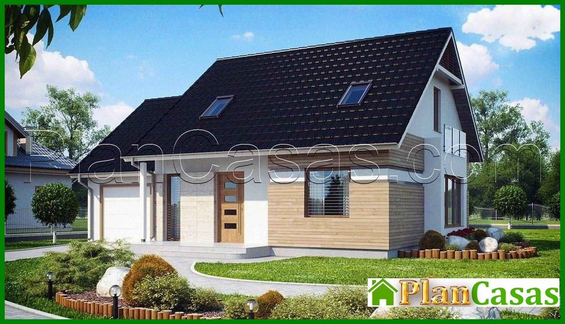 Visualization gallery - The project of a cottage with a garage for one car