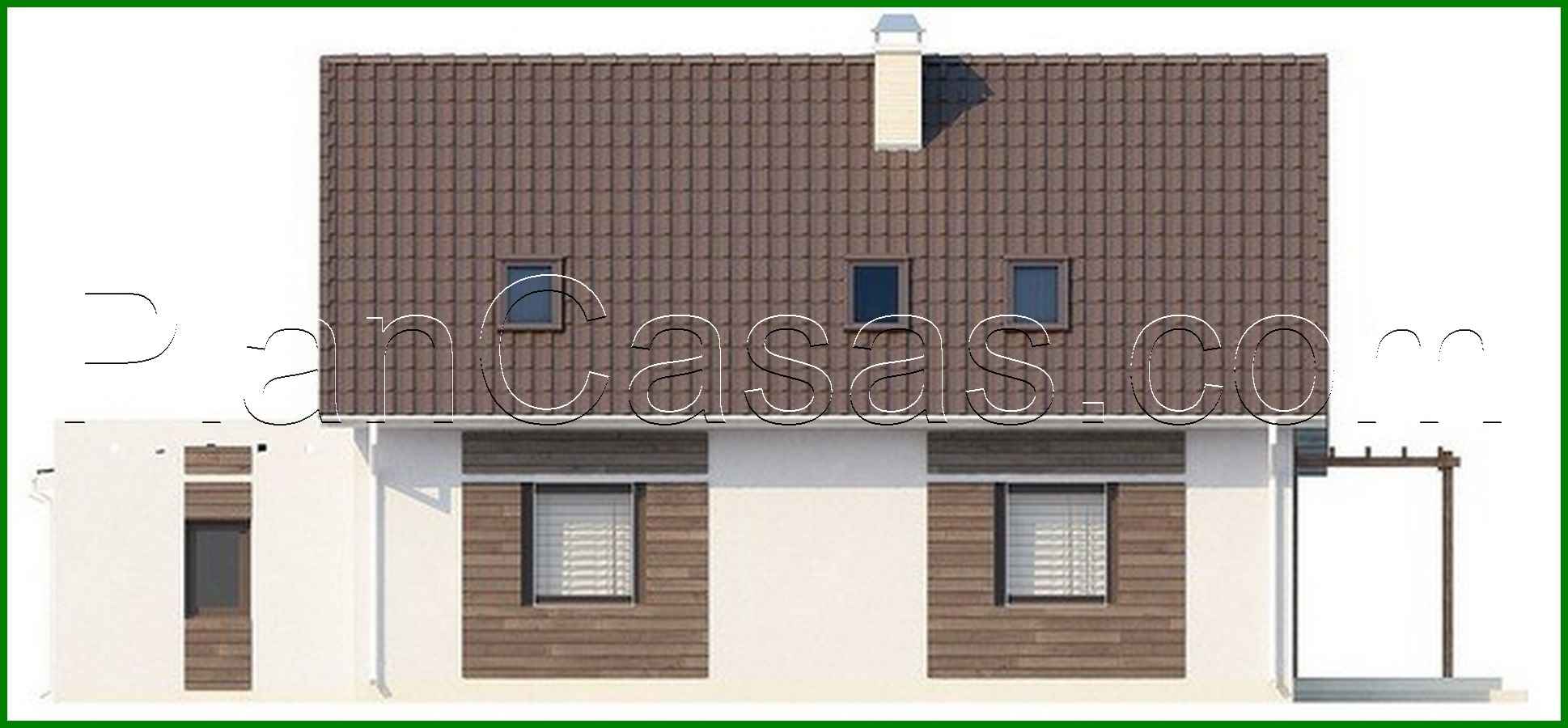 Visualization gallery - House project with living room, side terrace and extra bedroom