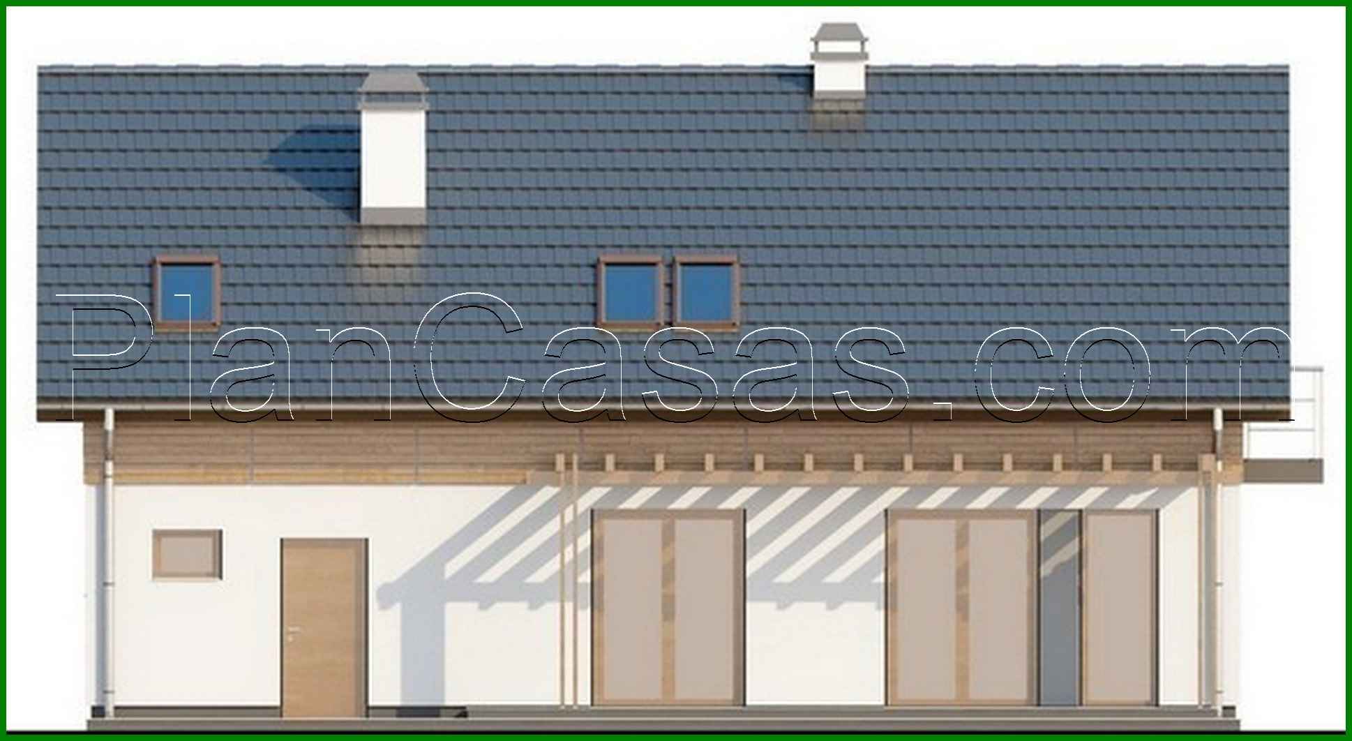 Visualization gallery - Project of a classic cottage with an elongated garage