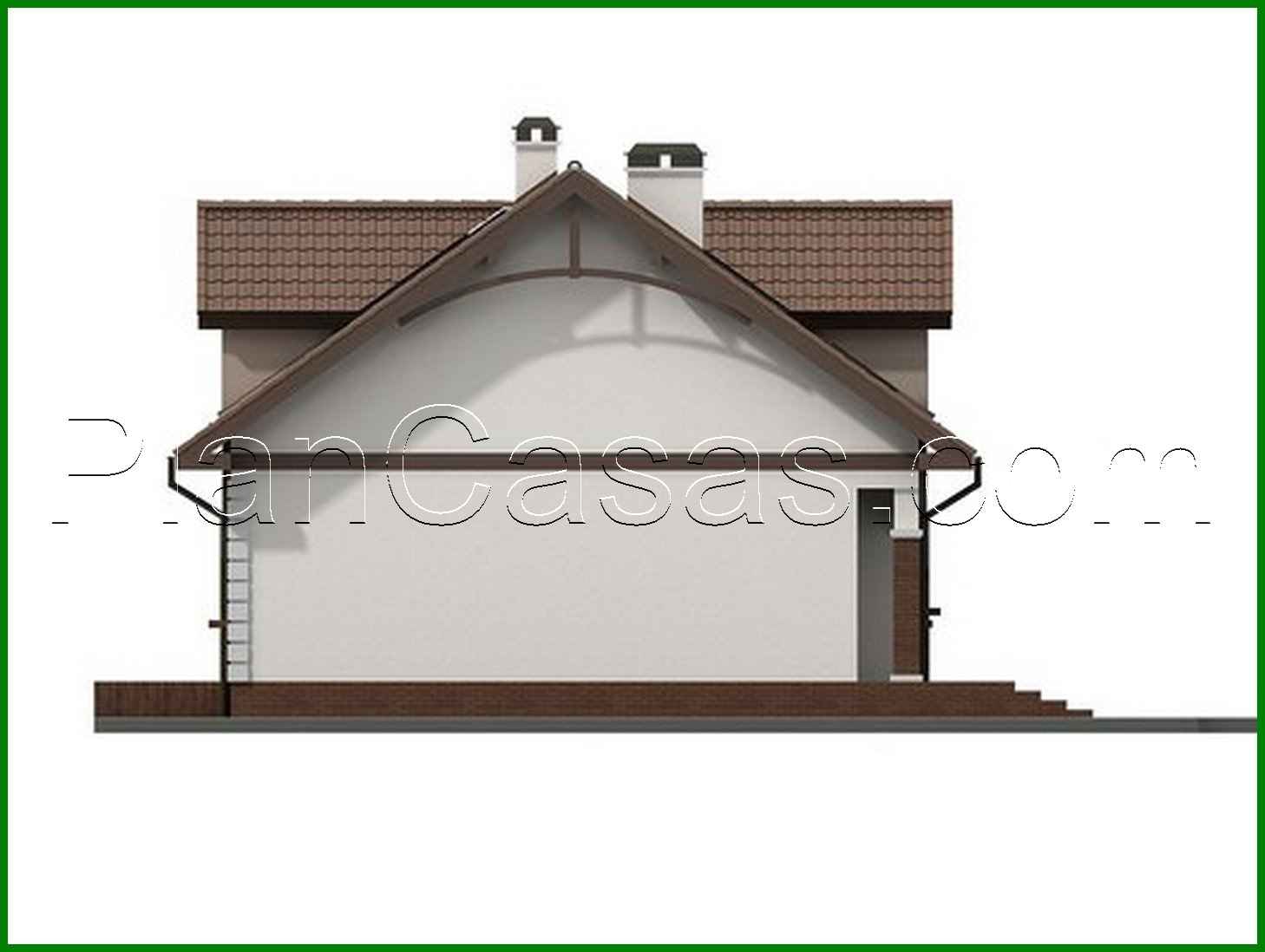 Visualization gallery - Project of a traditional house with an attic and a bay window