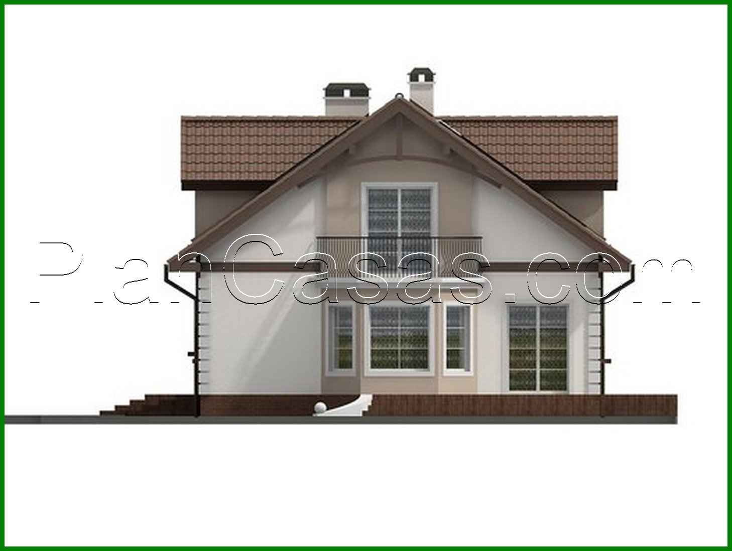 Visualization gallery - Project of a traditional house with an attic and a bay window