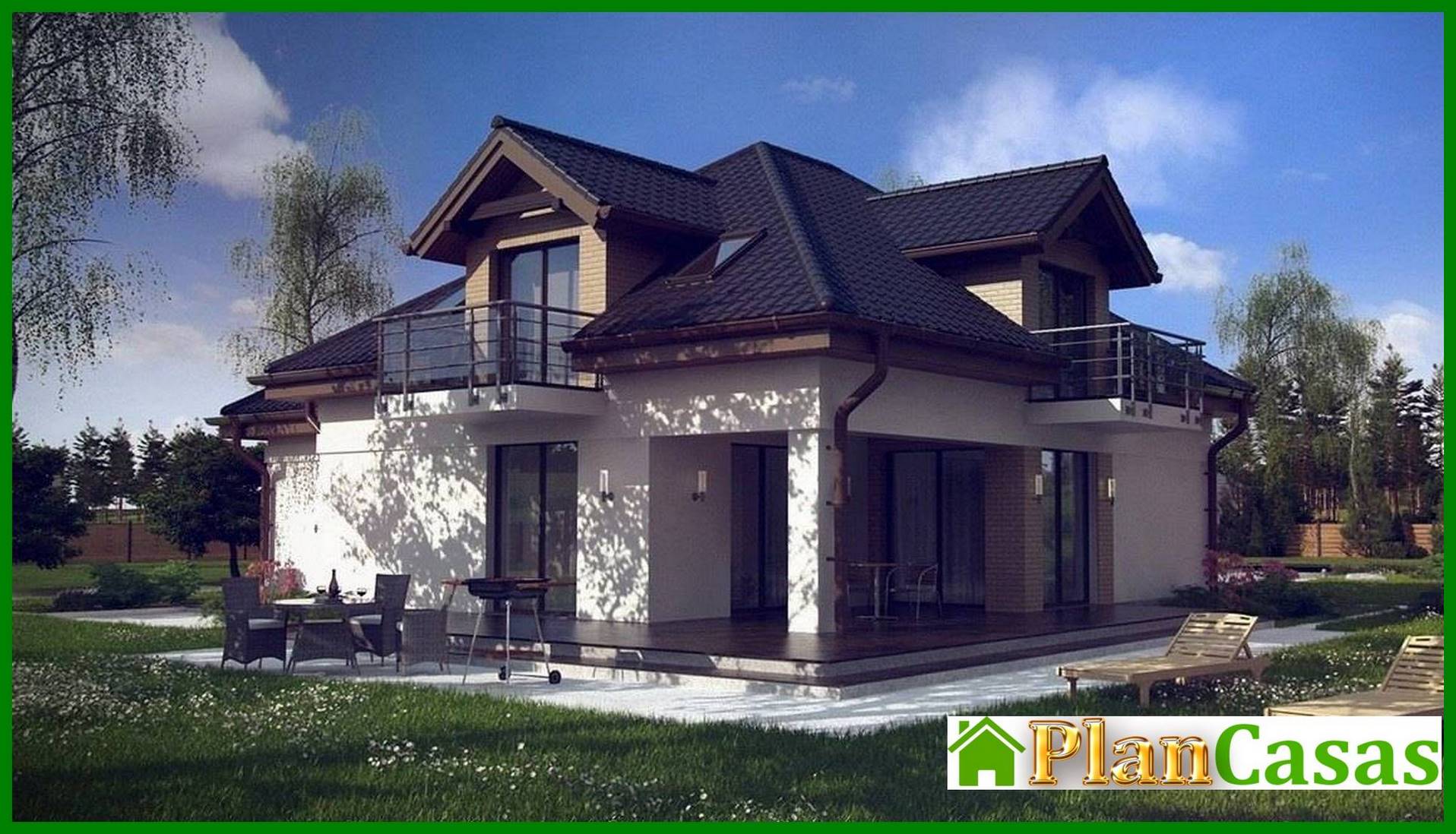 The project of the house in a traditional style with an office on the ground floor house plan