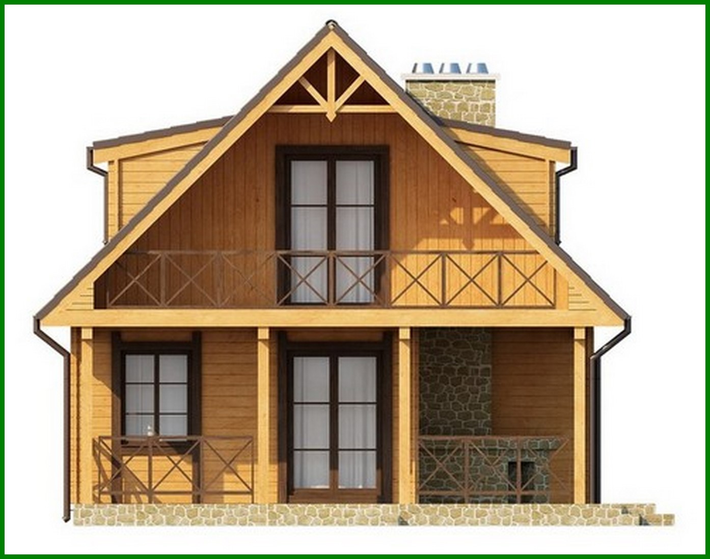 Visualization gallery - House project with an external fireplace