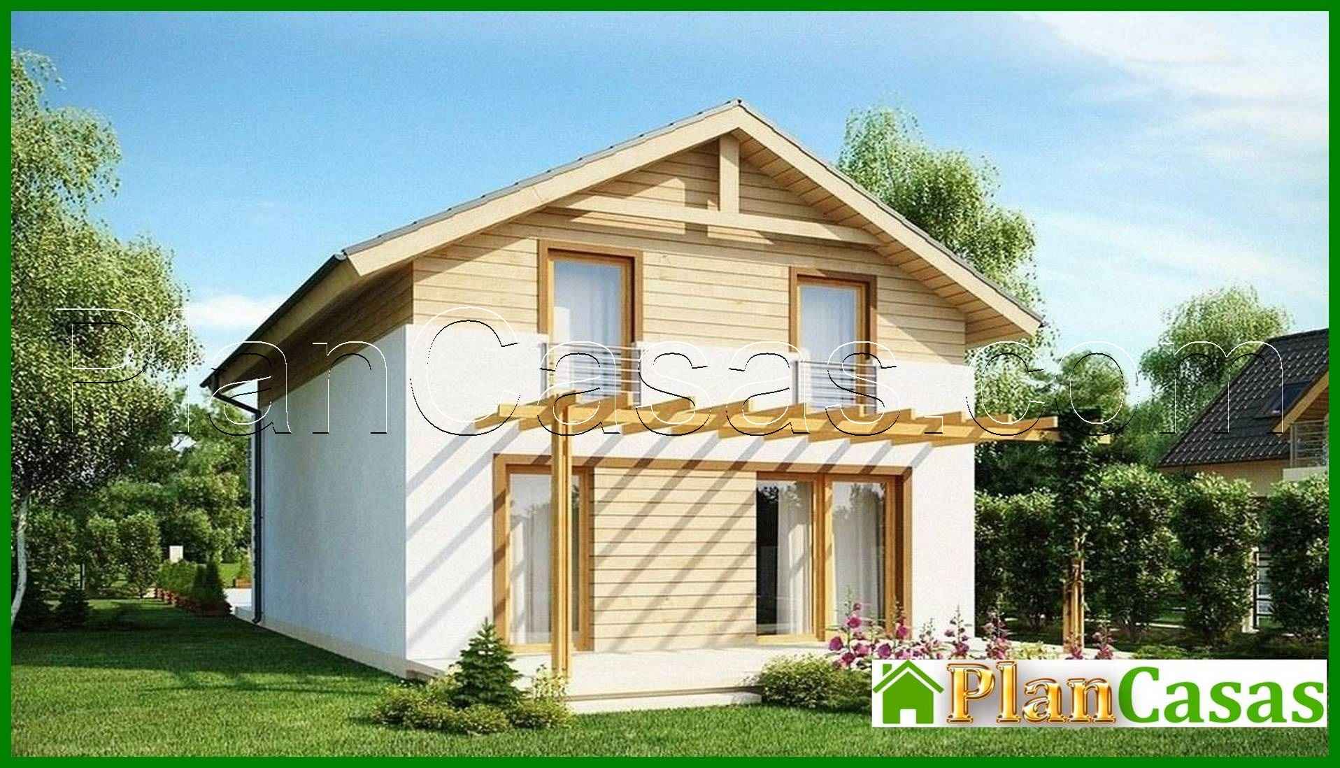 Visualization gallery - Project of a house with a high attic wall