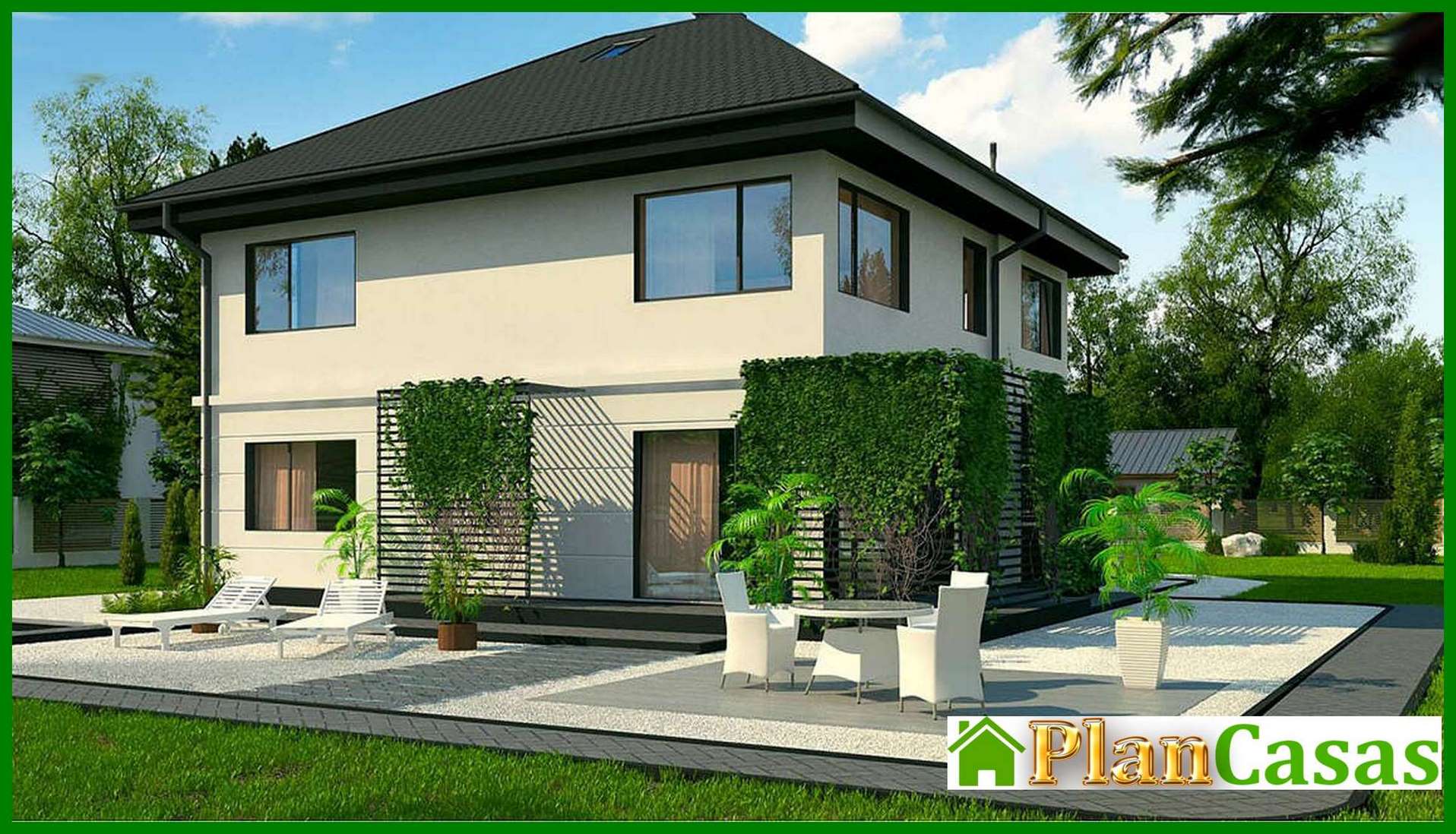 Visualization gallery - House project with a terrace above the garage