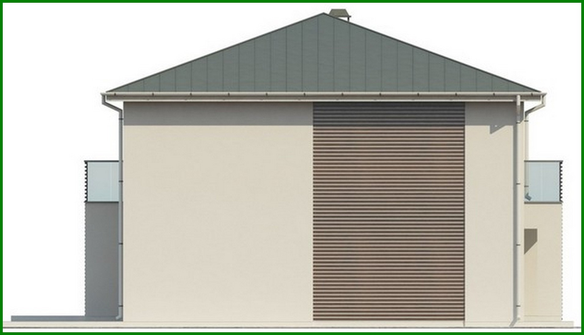 Visualization gallery - The project of a two-story house with large windows