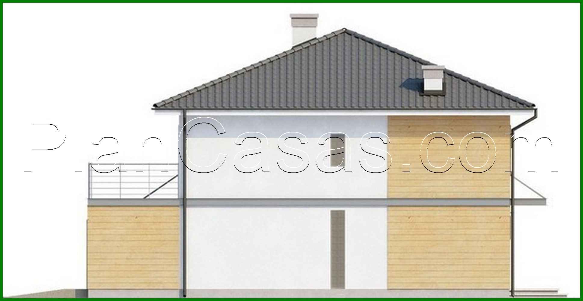 Visualization gallery - The project of a two-story house with an extended garage for two cars