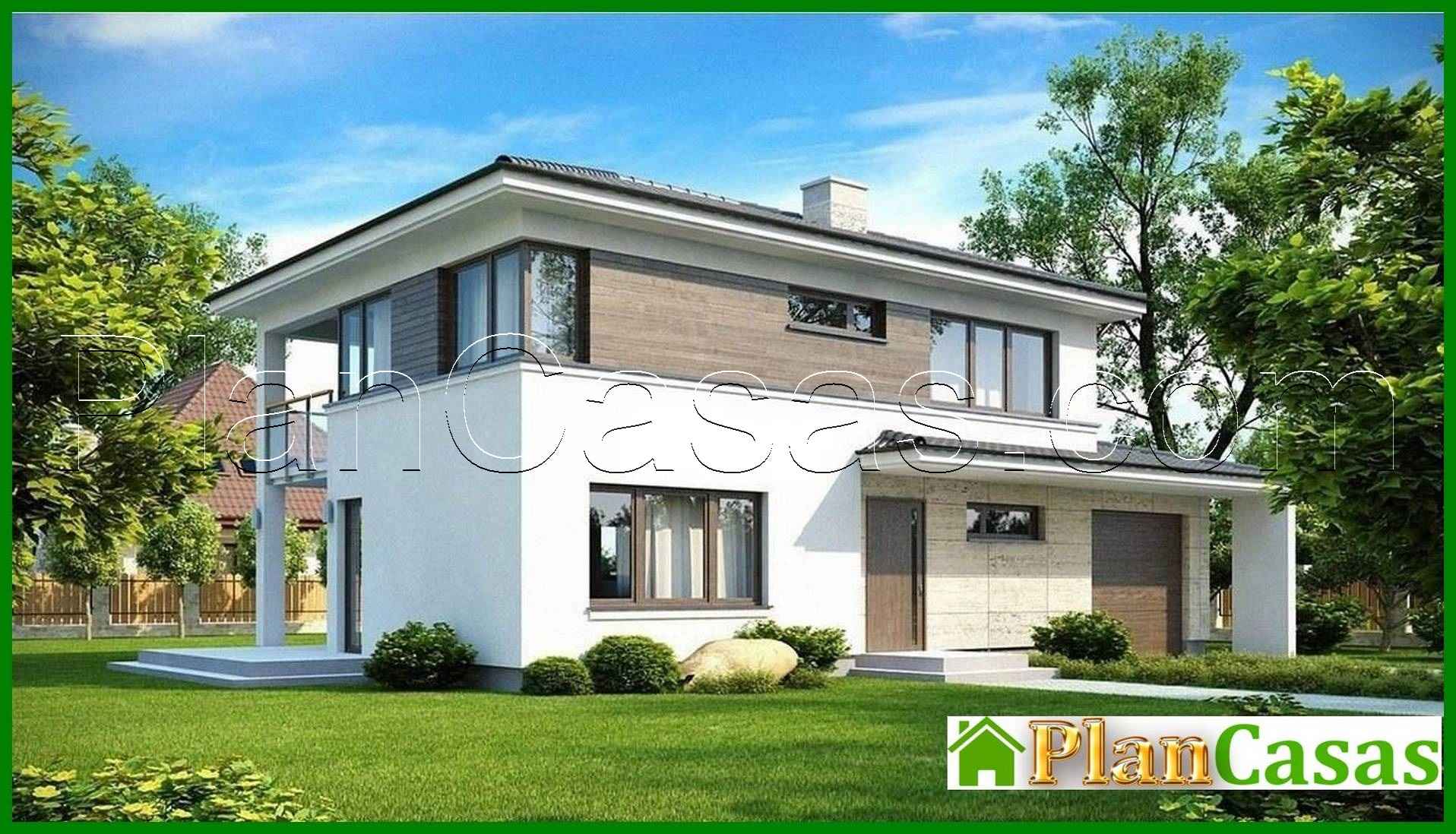 Visualization gallery - The project of a two-story modern house with a living room