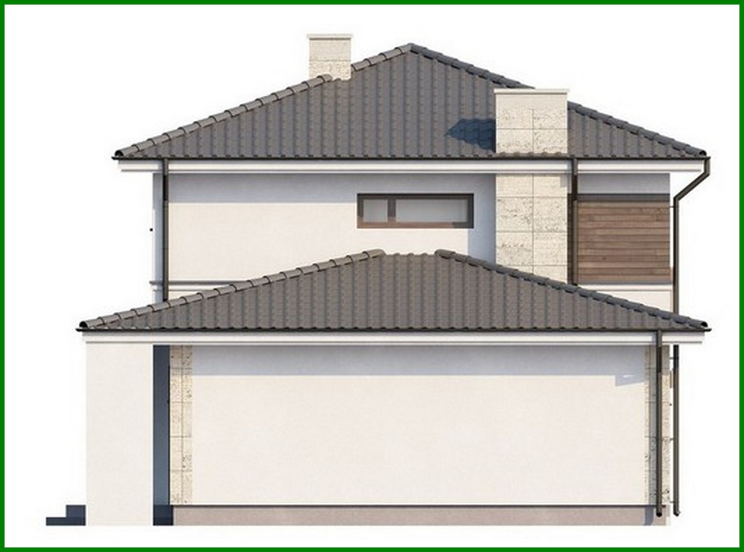 Visualization gallery - The project of a two-story modern house with a living room