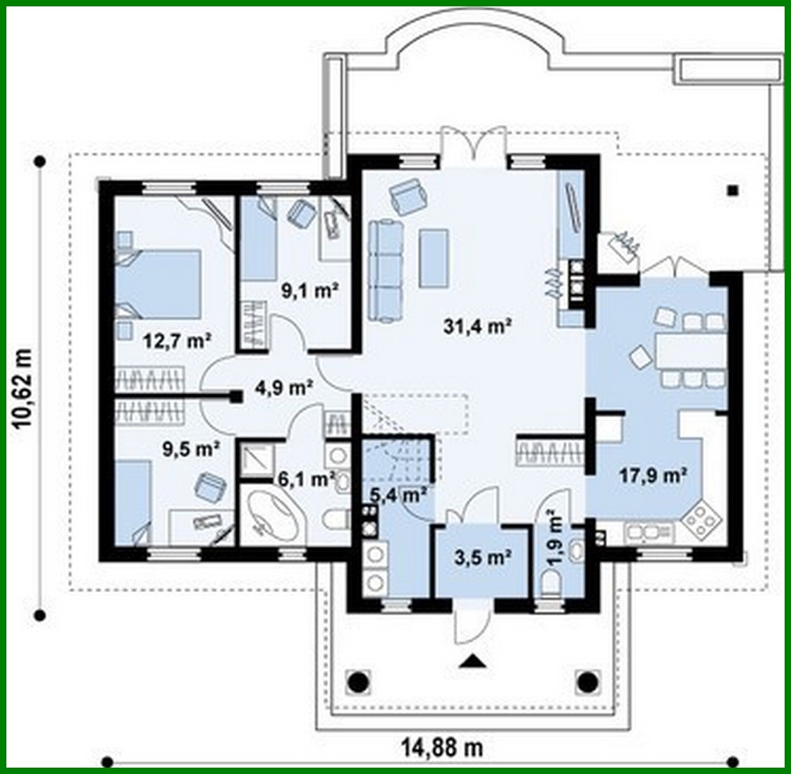 Visualization gallery - The project of the house in the noble style of a noble estate