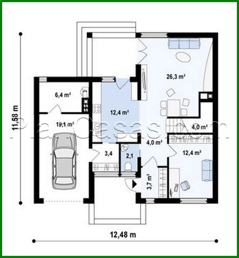 Visualization gallery - The project of a two-story house with a side garage