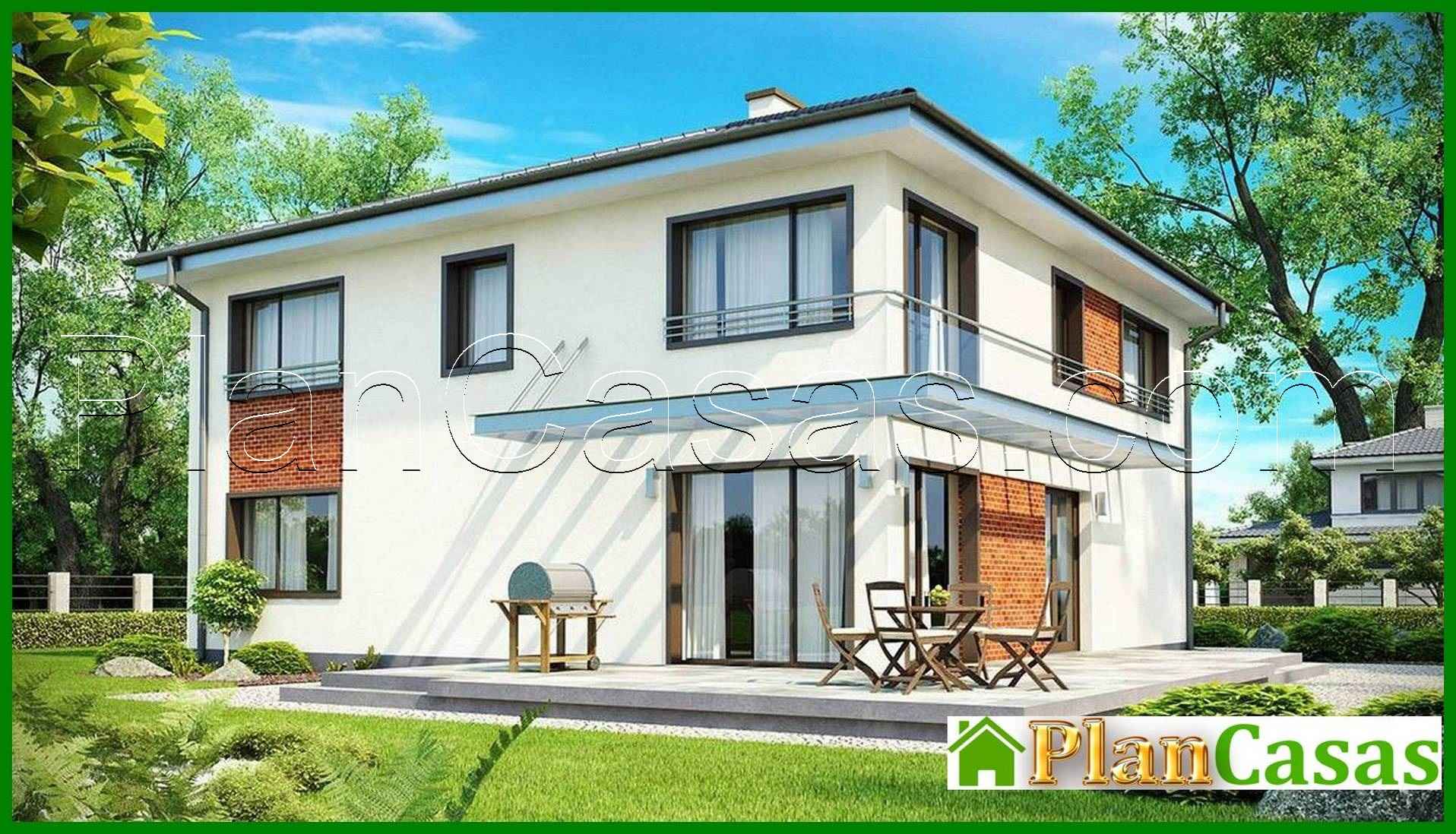 Visualization gallery - Project of a two-story house with a bay window above the garage